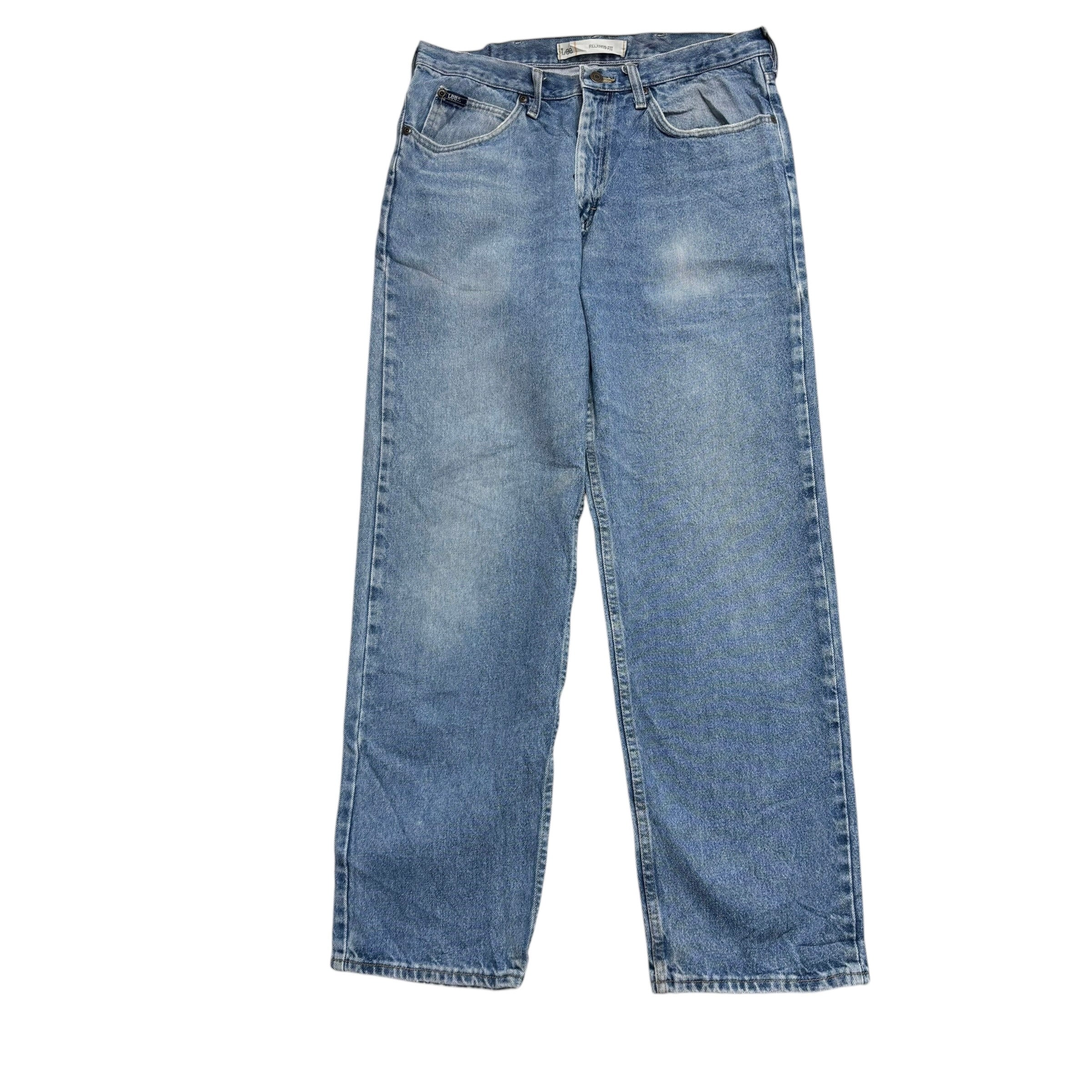 Lee Jeans W34 L32 Mens Light Blue Relaxed Straight Fit Vintage Denim