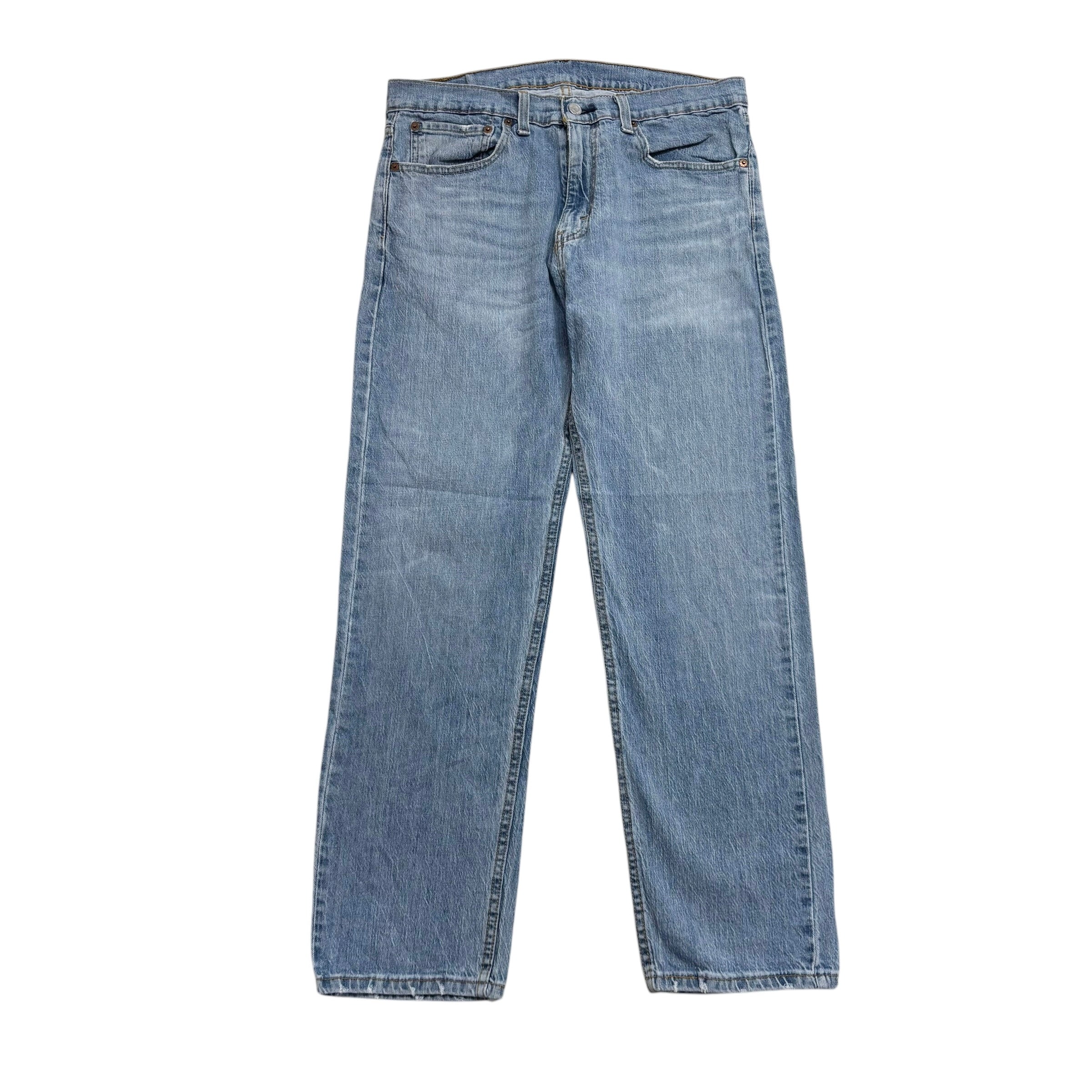 Levis 505 Jeans W34 L29 Mens Light Blue Regular Straight Fit Stretch Denim