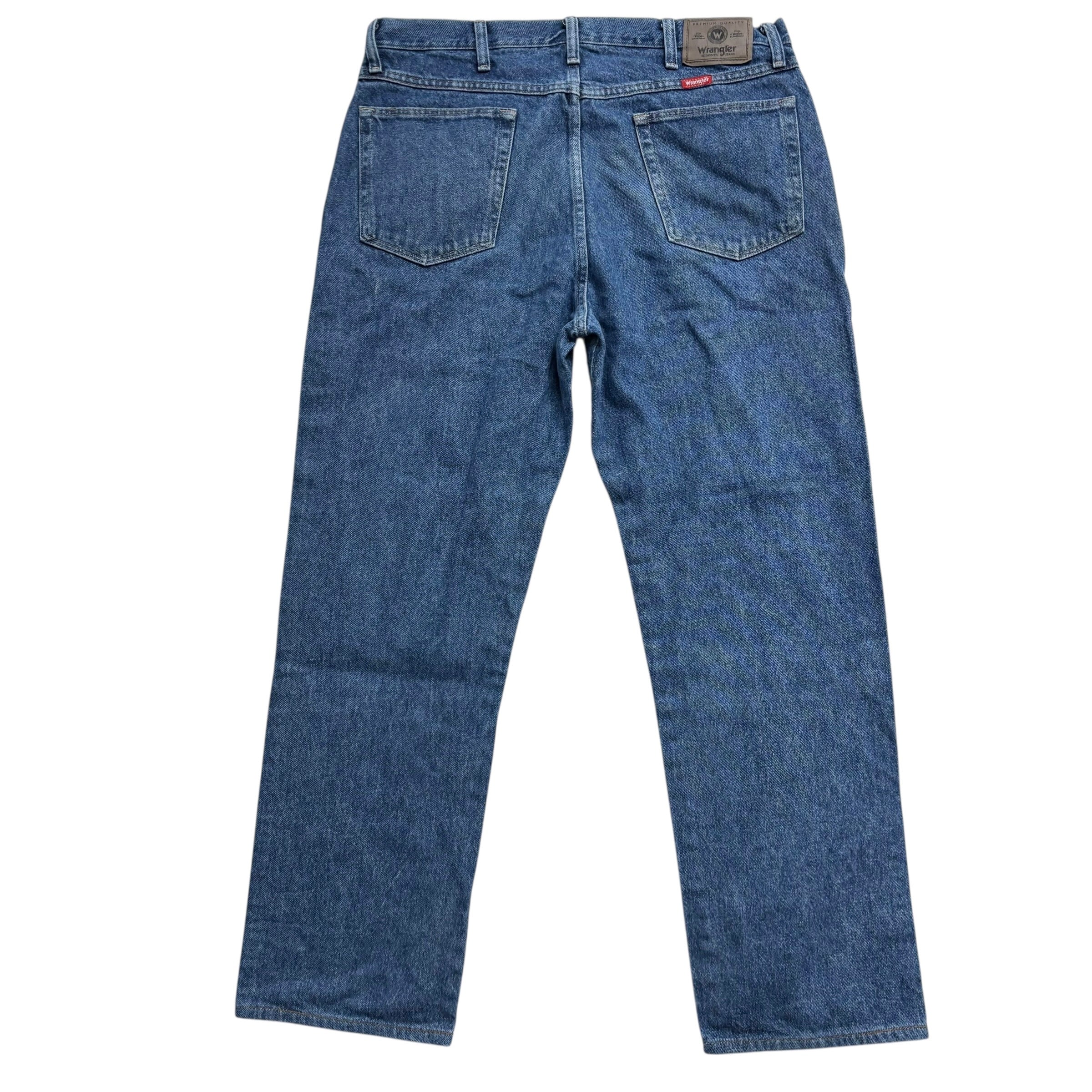 Wrangler Jeans W36 L30 Mens Mid Blue Regular Straight Fit Vintage Denim (F)