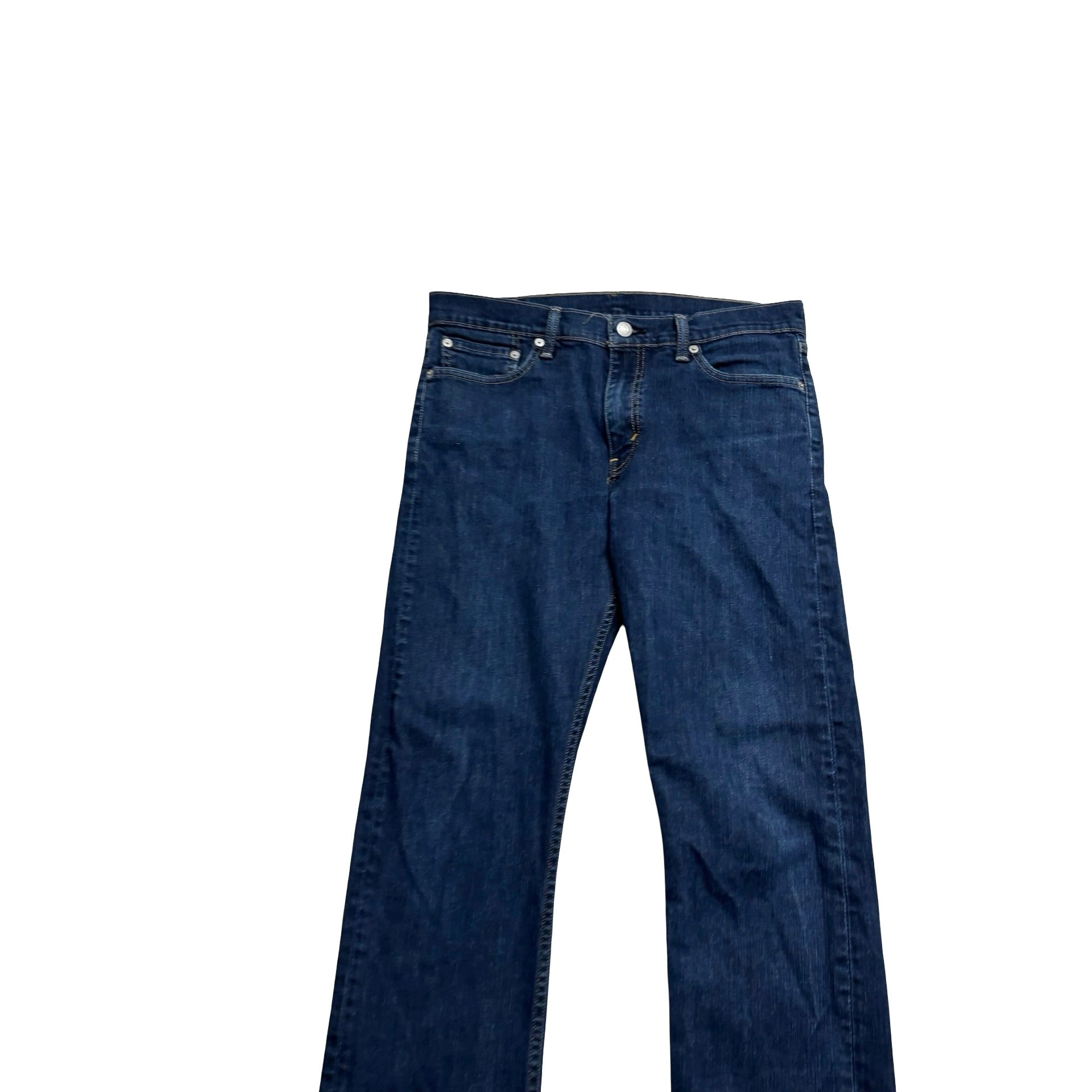 Levis 513 Jeans W32 L32 Mens Dark Blue Slim Straight Fit Stretch Denim (E)