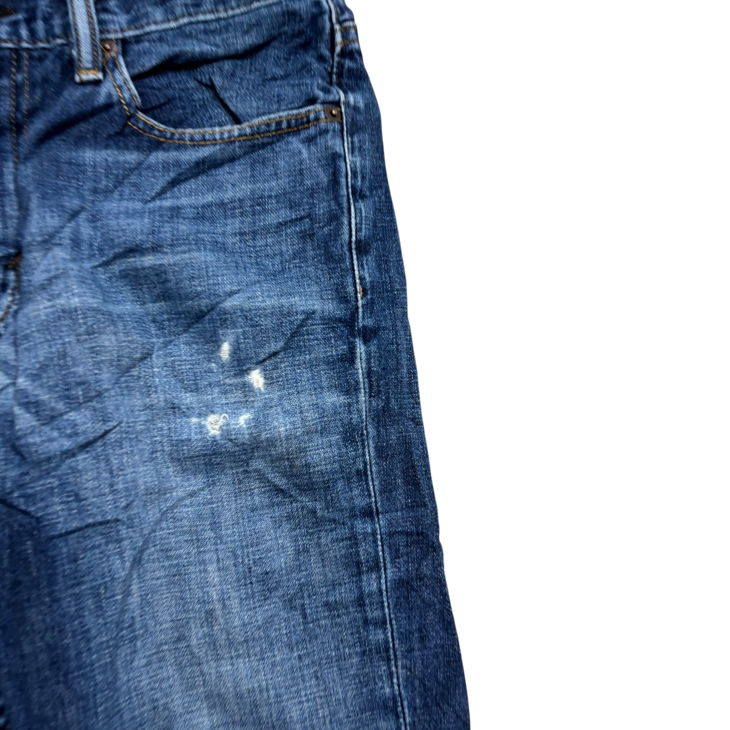 Levis 514 Jeans W30 L32 Mens Dark Blue Regular Straight Fit Denim (F)