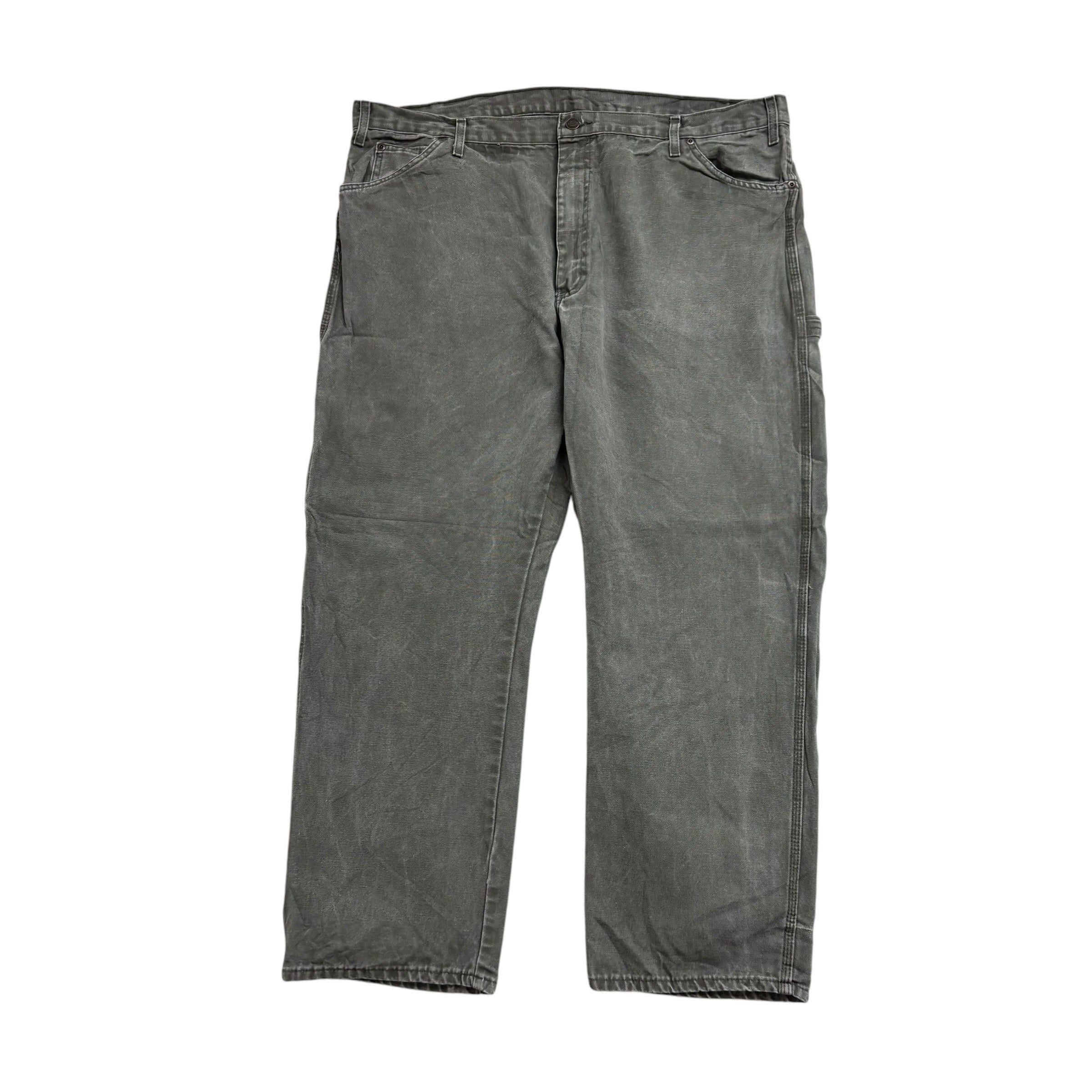 Dickies Carpenter Pants W42 L30 Mens Green Relaxed Straight Trousers Jeans