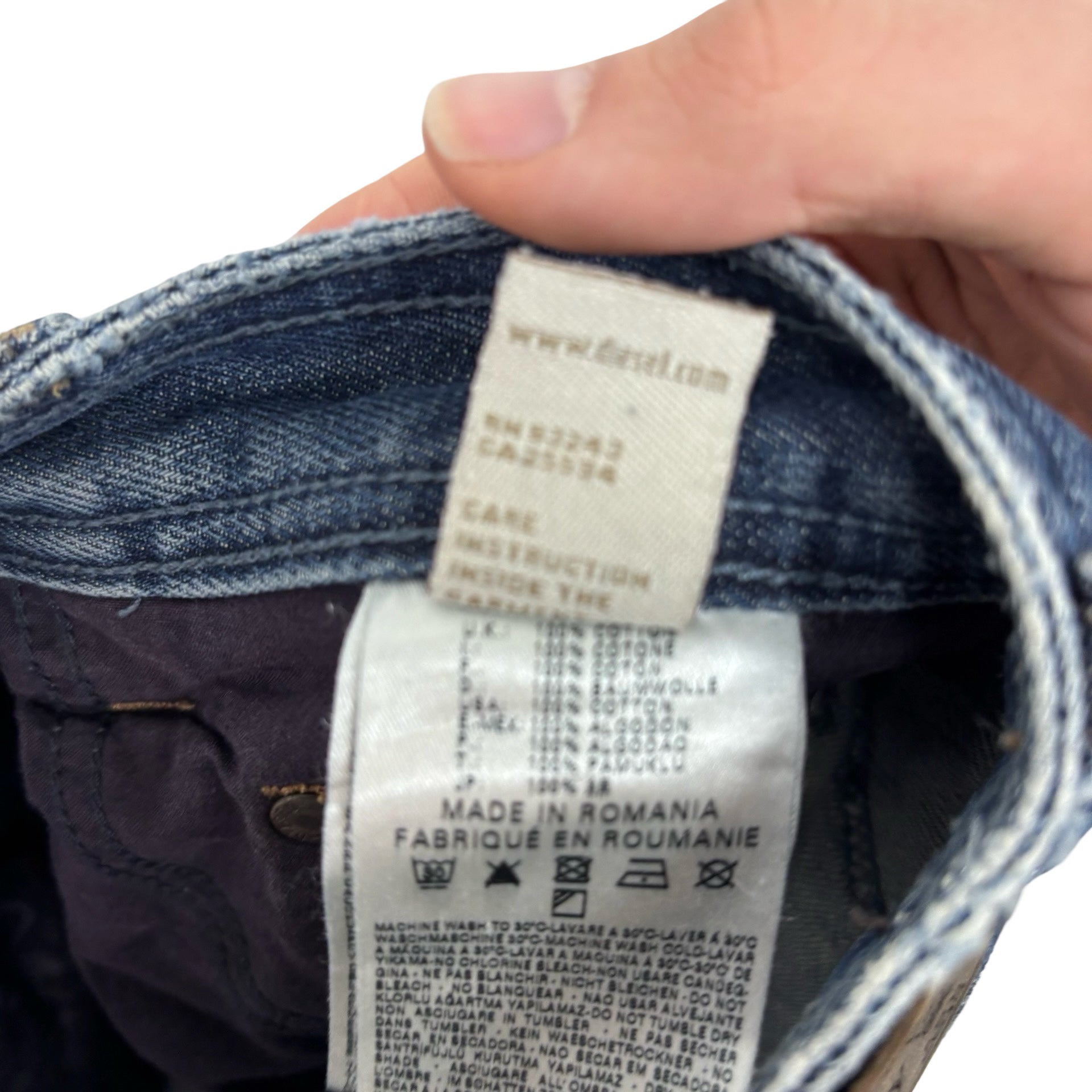 Diesel Timmen Jeans W28 L32 Mens Mid Blue Regular Straight Fit Distressed (E)