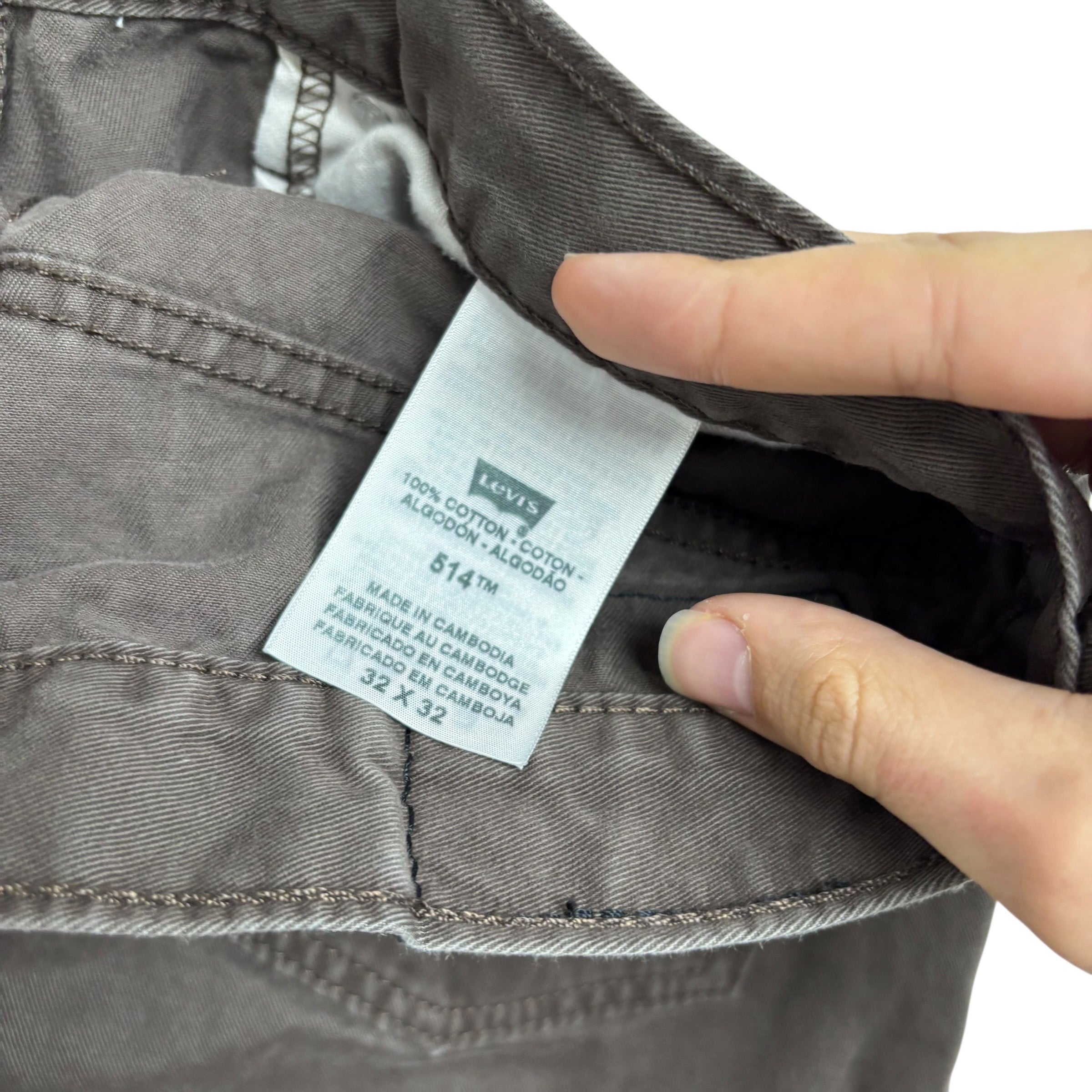 Levis 514 Trousers W31 L32 Mens Brown Regular Straight Fit Pants