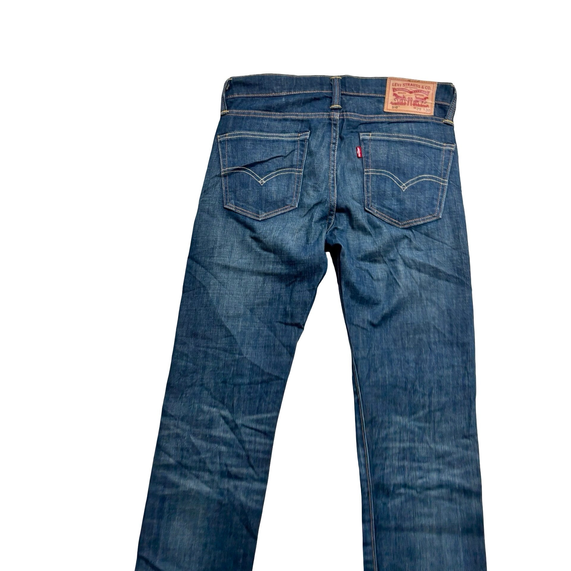 Levis 510 Jeans W29 L30 Mens Dark Blue Skinny Fit Stretch Denim (E)