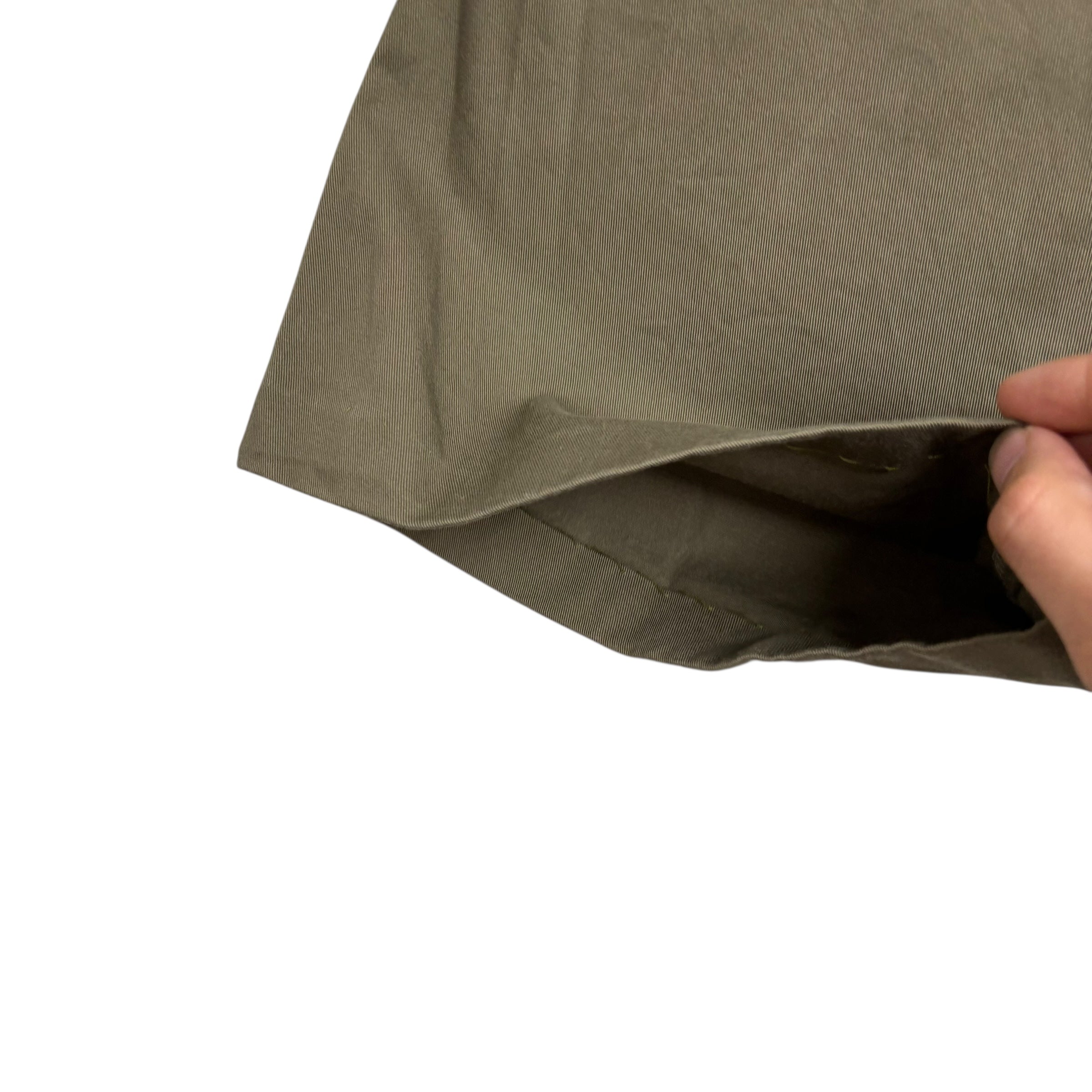 Mens Trousers W44 L25 Olive Green Relaxed Straight Fit Stretch Pants (E)