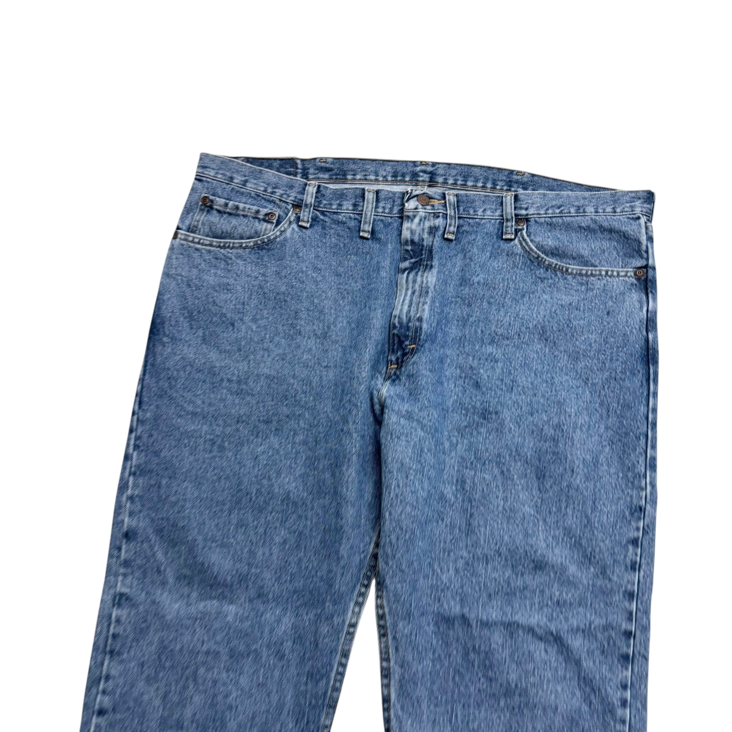 Wrangler Jeans W44 L28 Mens Mid Blue Regular Straight Fit Denim (E)