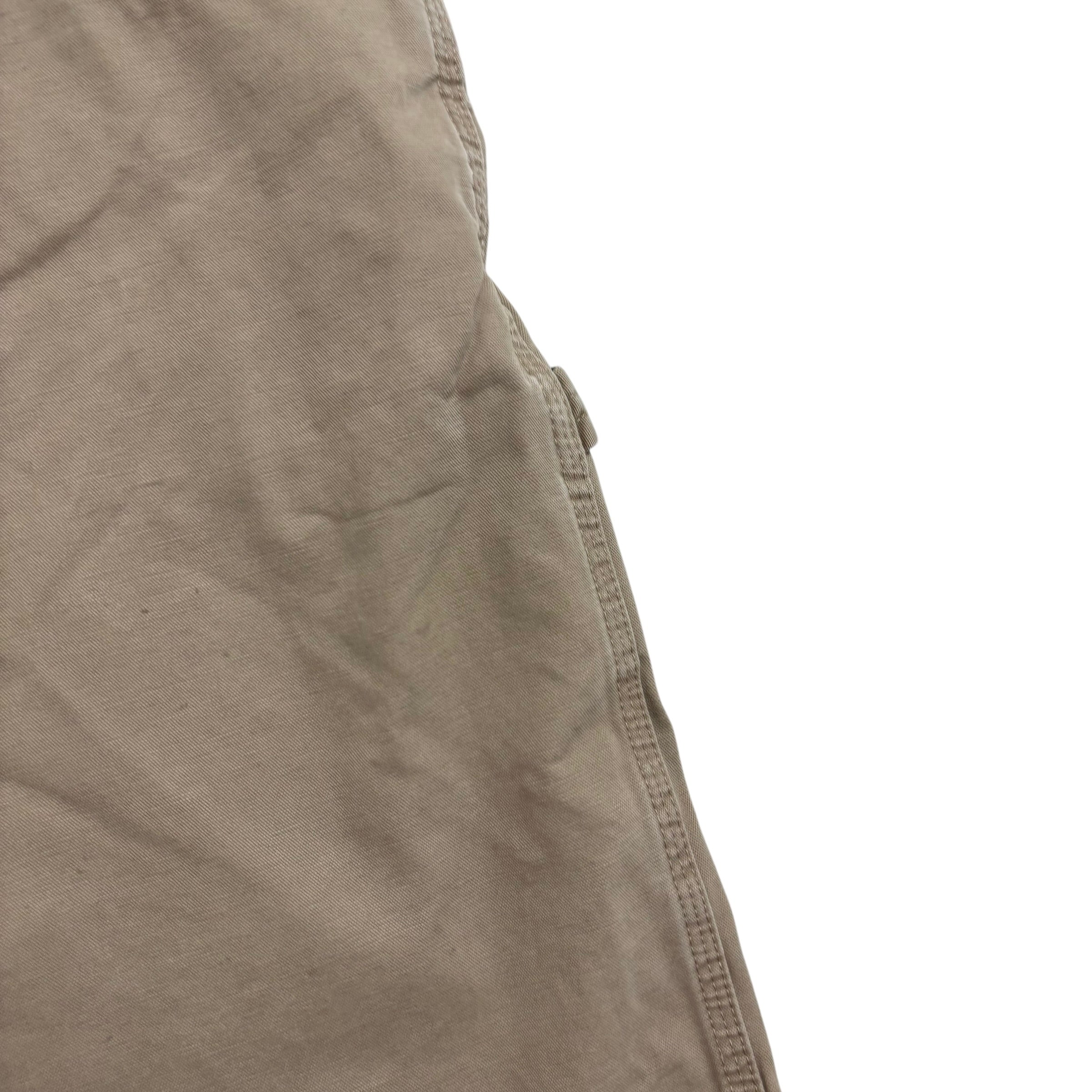 Wrangler Baggy Jorts W36 Mens Beige Canvas Shorts Relaxed Carpenter (F)