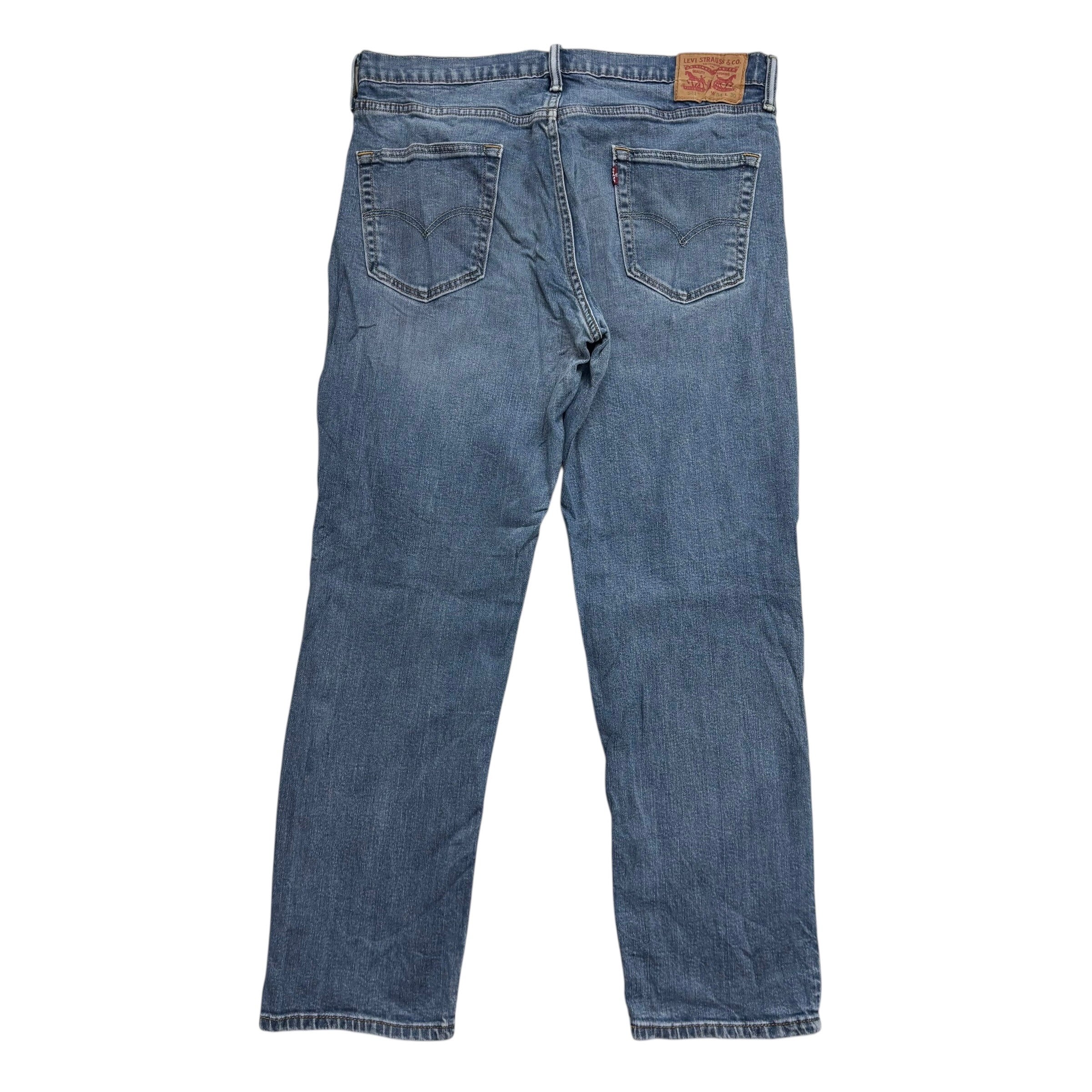 Levis 541 Jeans W34 L30 Mens Mid Blue Athletic Tapered Fit Stretch Denim