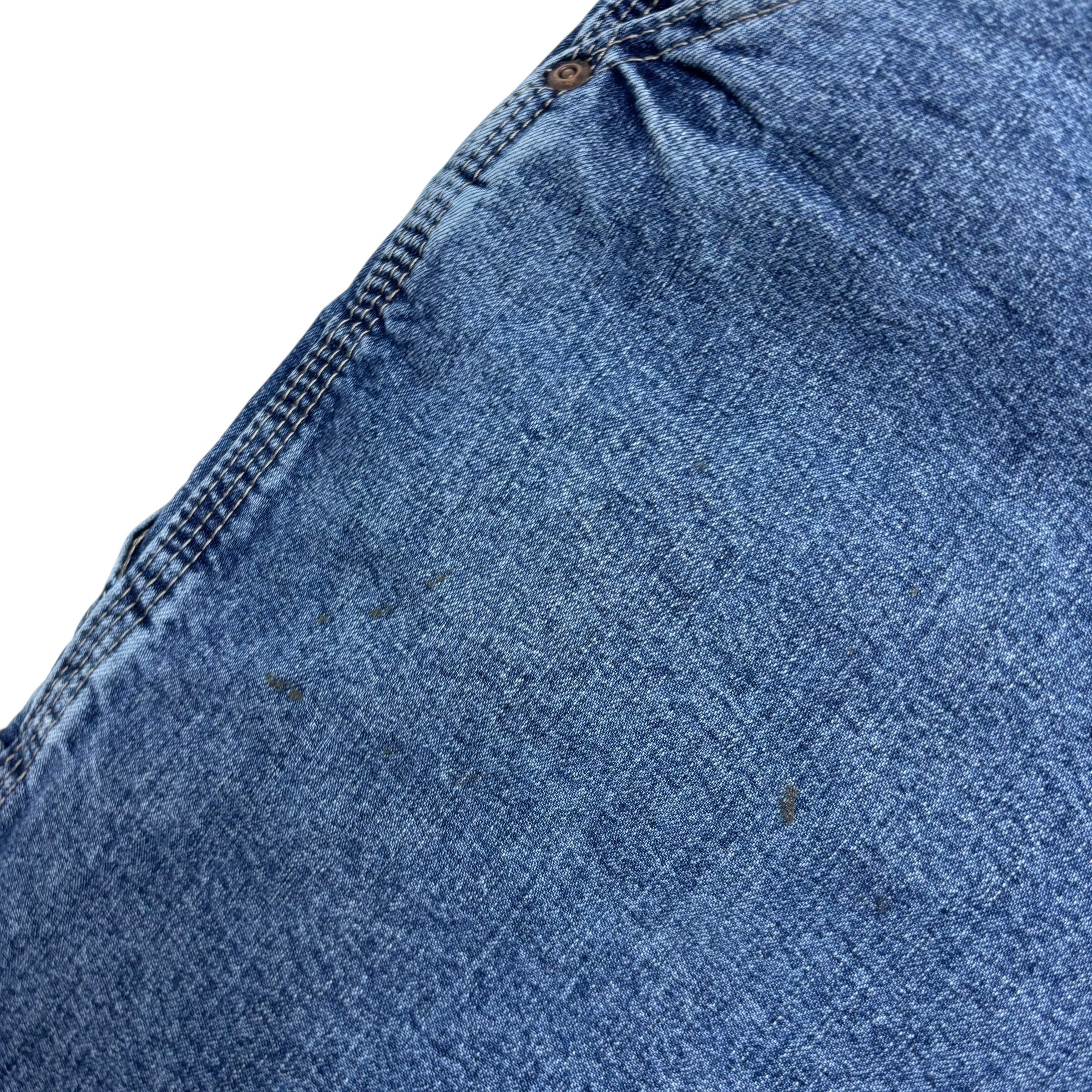 Wrangler Carpenter Jeans W42 L32 Mens Mid Blue Relaxed Straight Fit Denim (F)