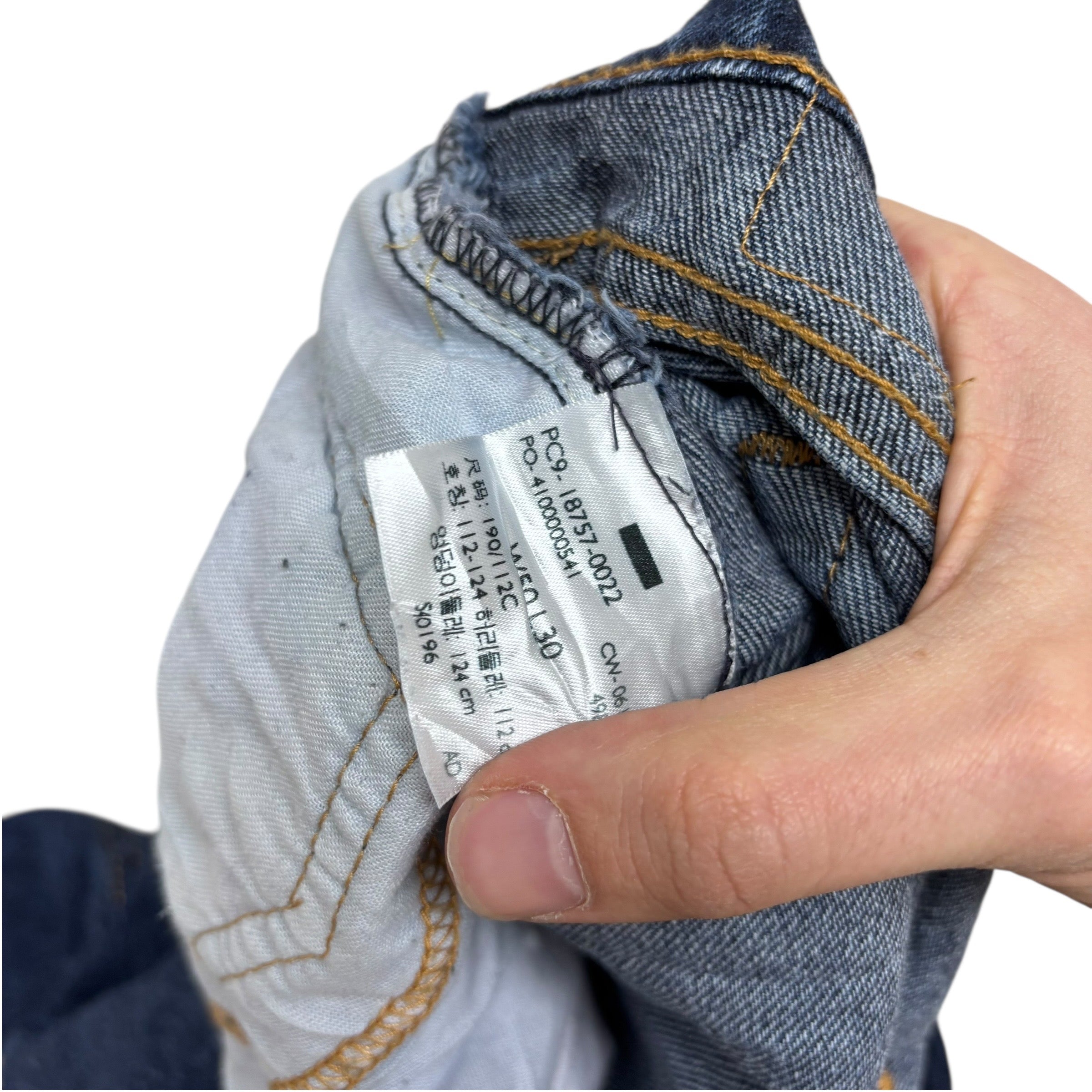 Levis 541 Jeans W50 L29 Mens Dark Blue Athletic Tapered Fit Stretch Denim (E)