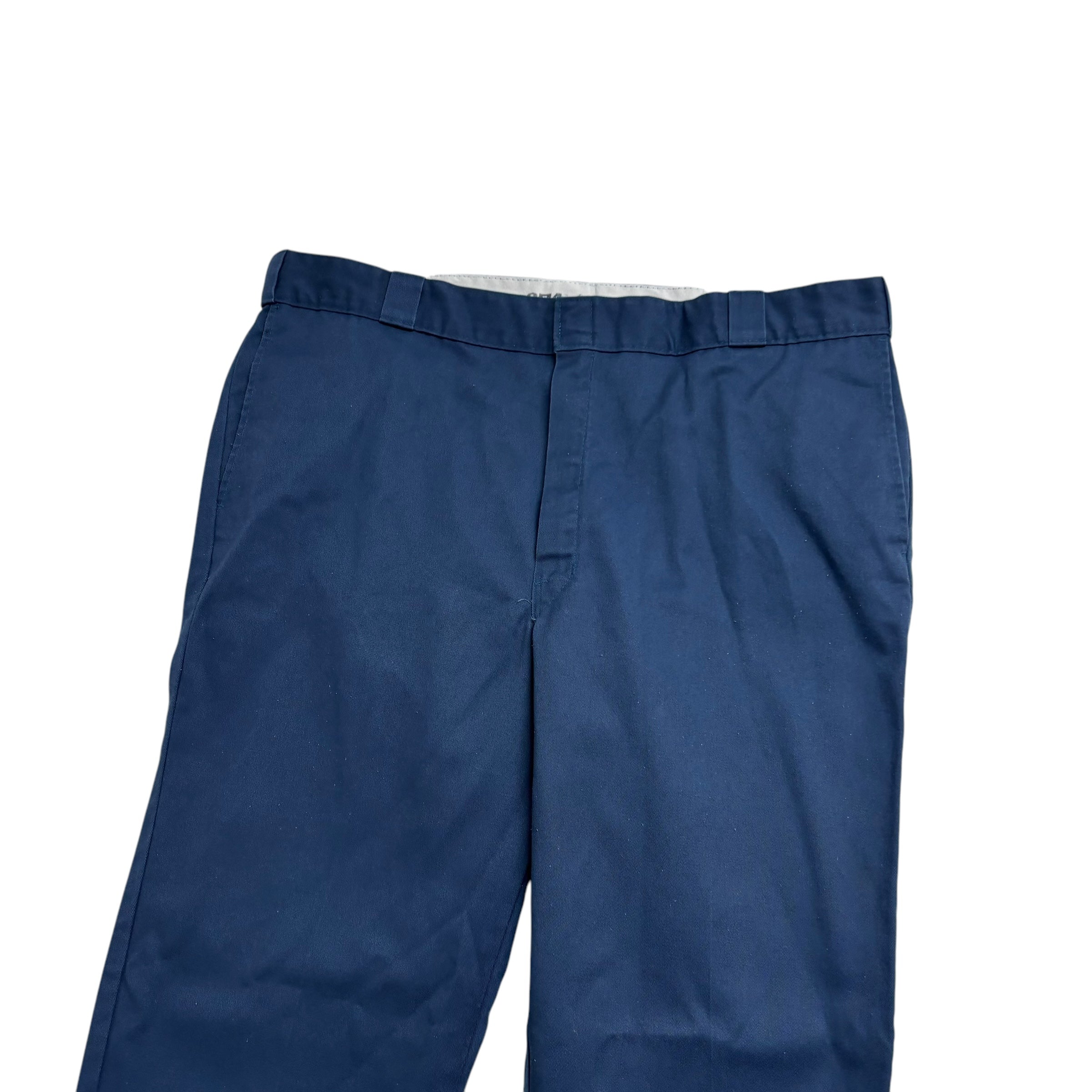 Dickies 874 Trousers W42 L32 Mens Blue Pants Original Straight Fit Workwear