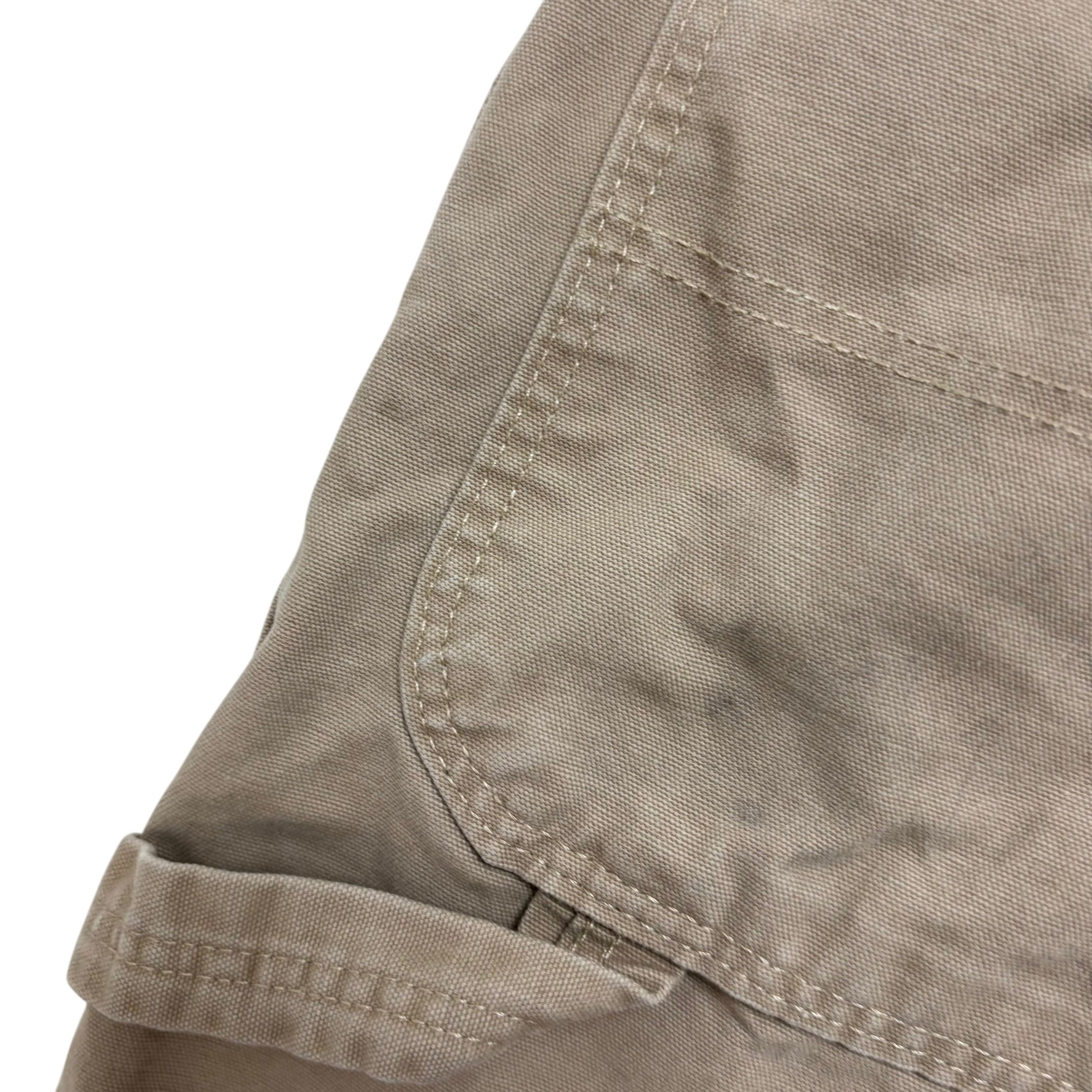 Wrangler Baggy Jorts W42 Mens Beige Canvas Shorts Relaxed Carpenter