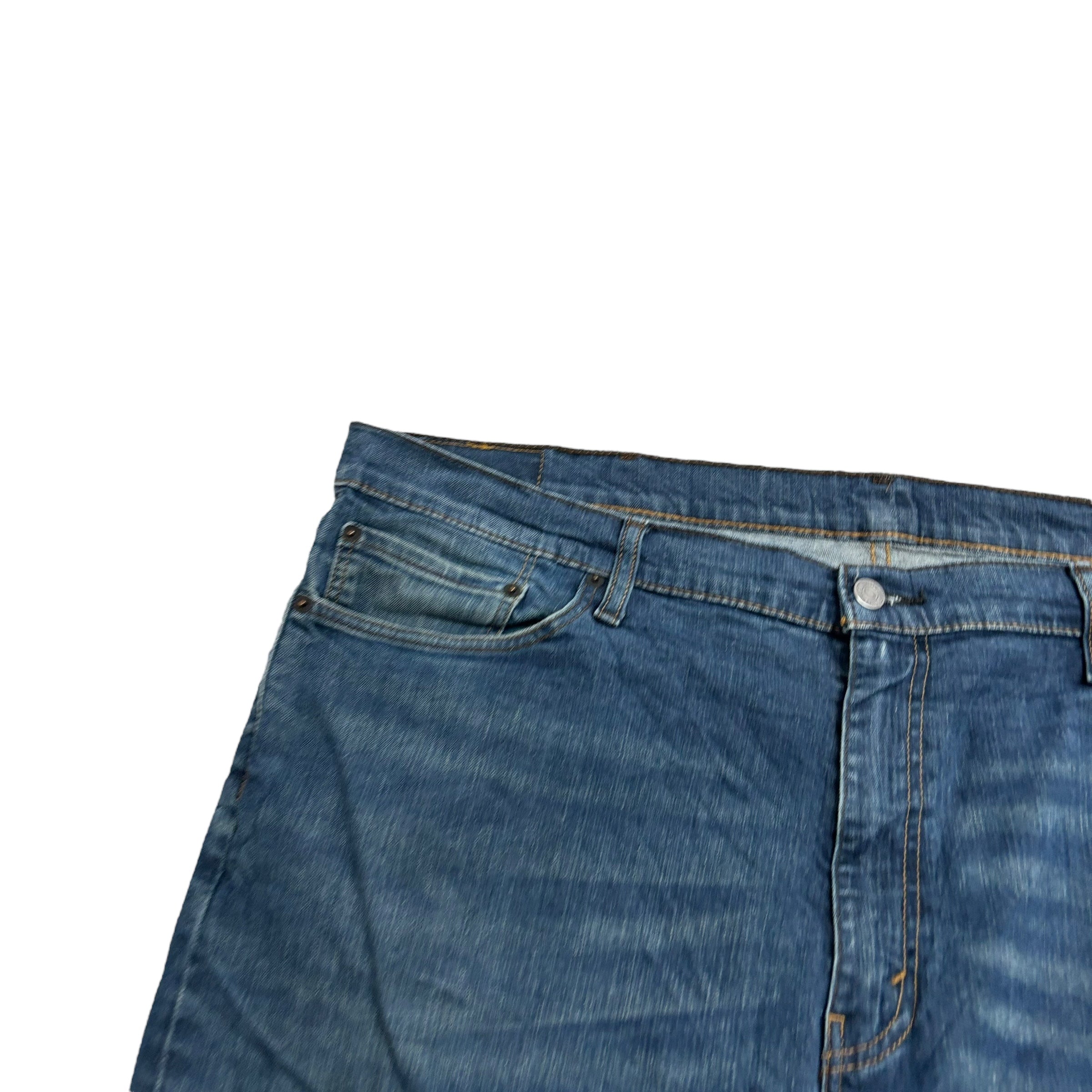 Levis 541 Jeans W46 L30 Mens Dark Blue Athletic Tapered Fit Stretch Denim (E)