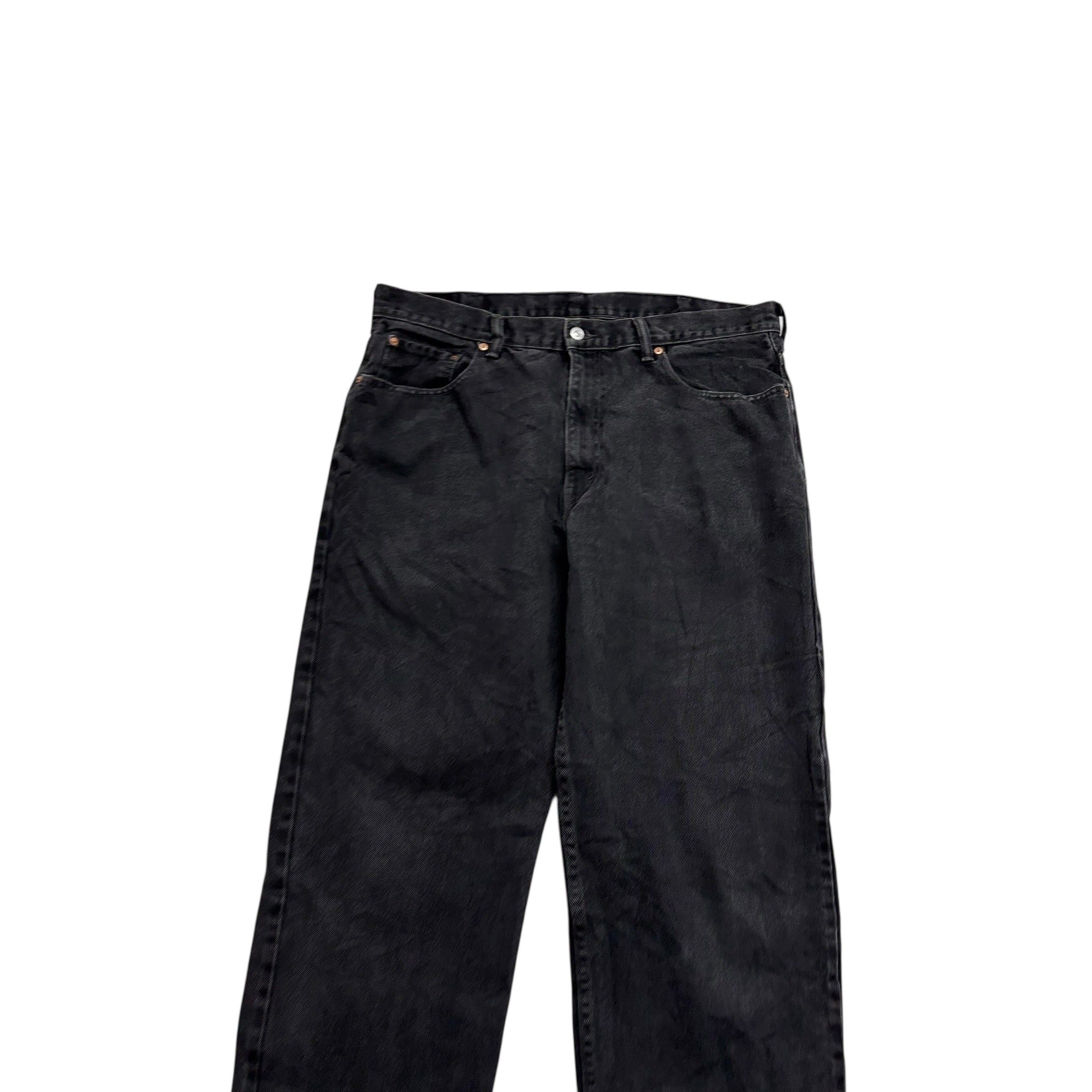 Levis 550 Jeans W40 L36 Mens Black Baggy Relaxed Straight Fit Vintage Denim