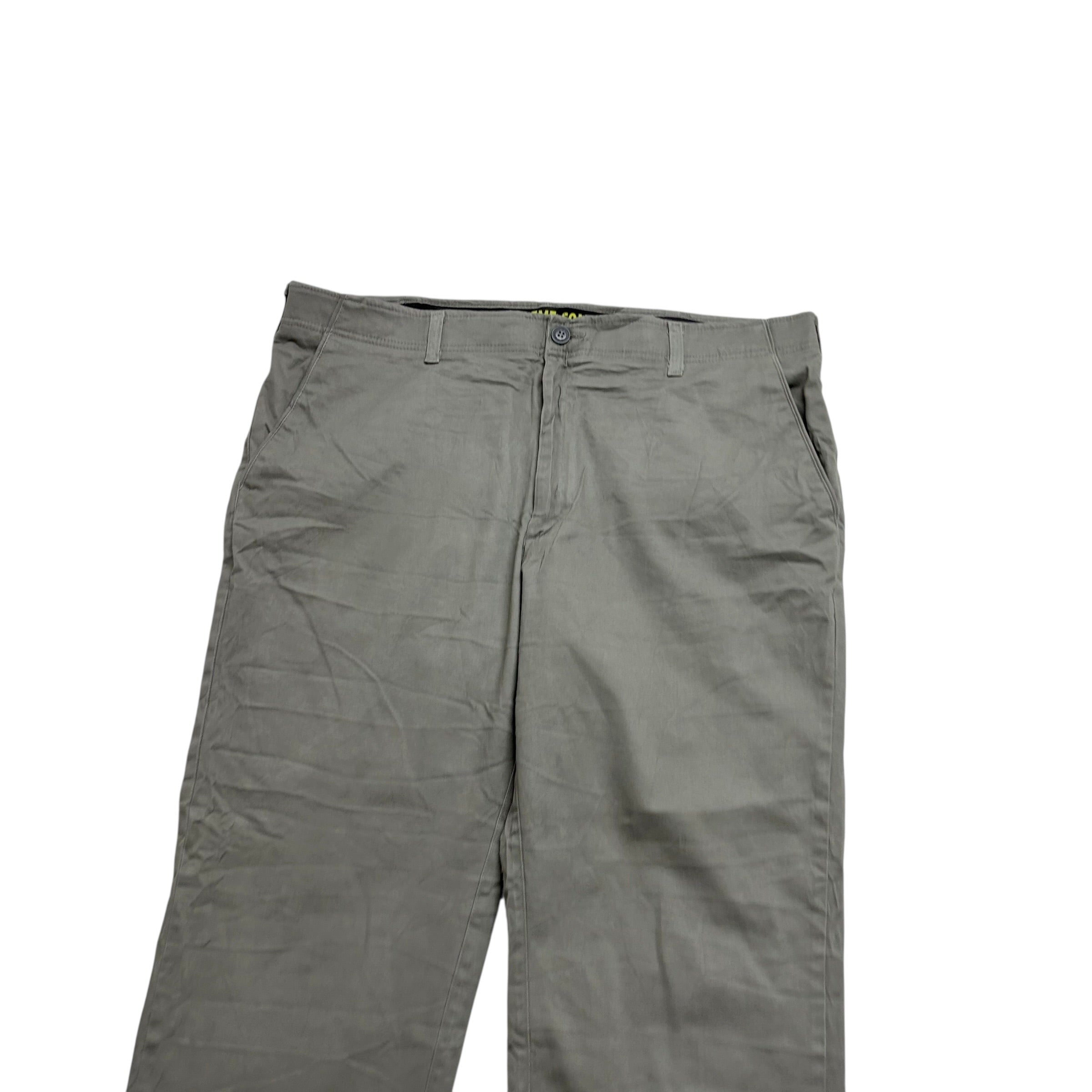Lee Trousers W40 L31 Mens Green Regular Straight Fit Stretch Pants