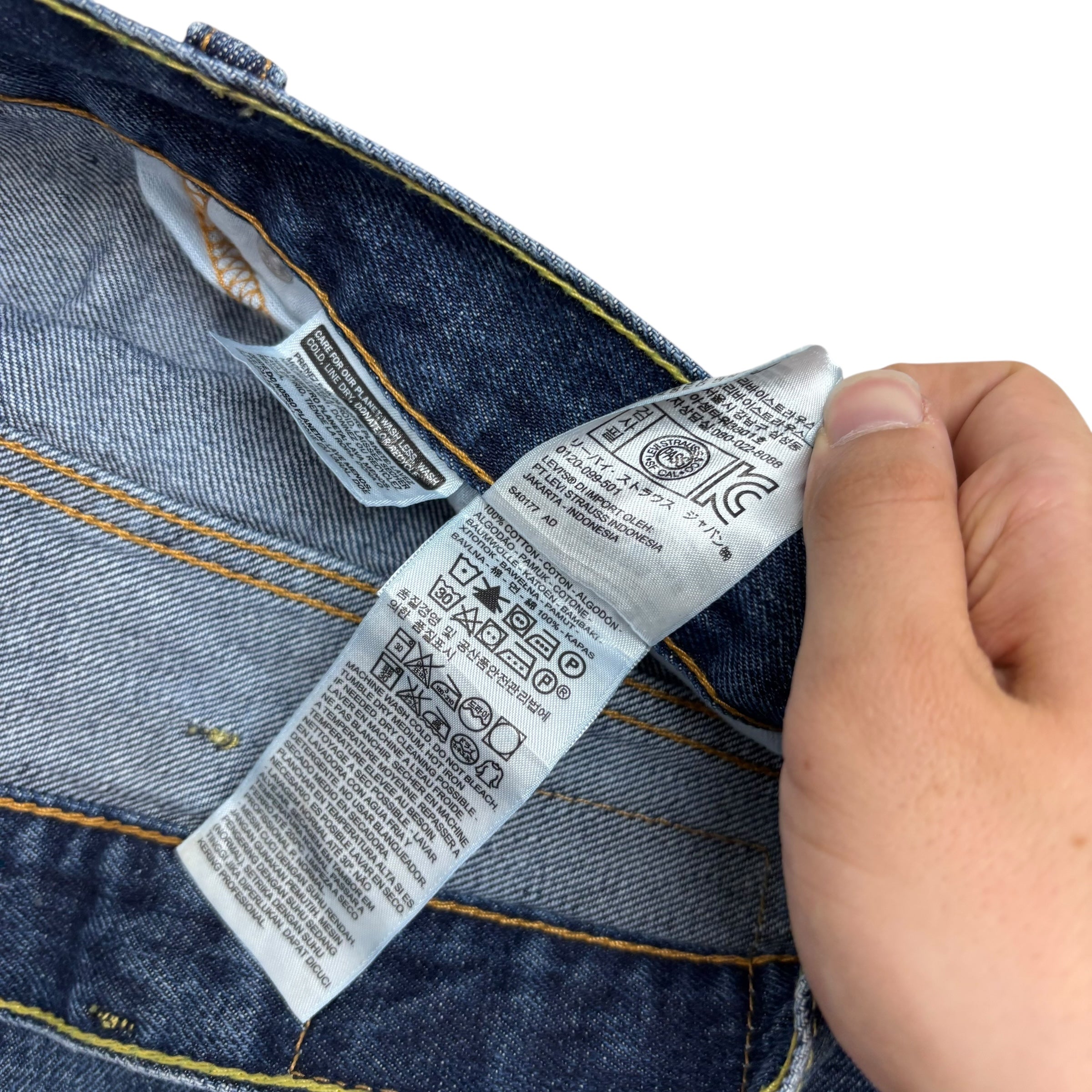 Levis 550 Jeans W46 L32 Mens Mid Blue Baggy Relaxed Straight Fit Denim (E)