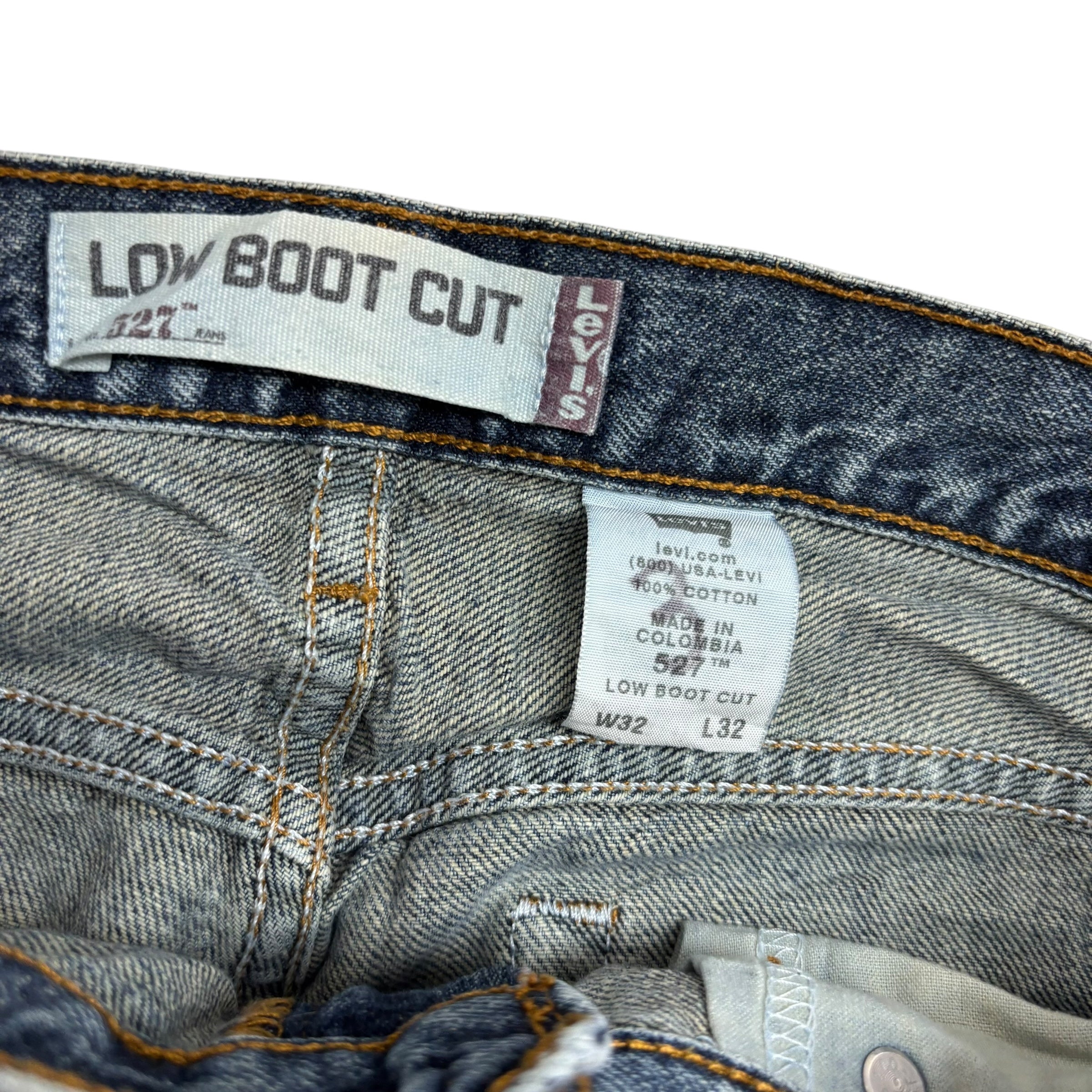 Levis 527 Jeans W32 L32 Mens Mid Blue Regular Bootcut Fit Vintage Denim