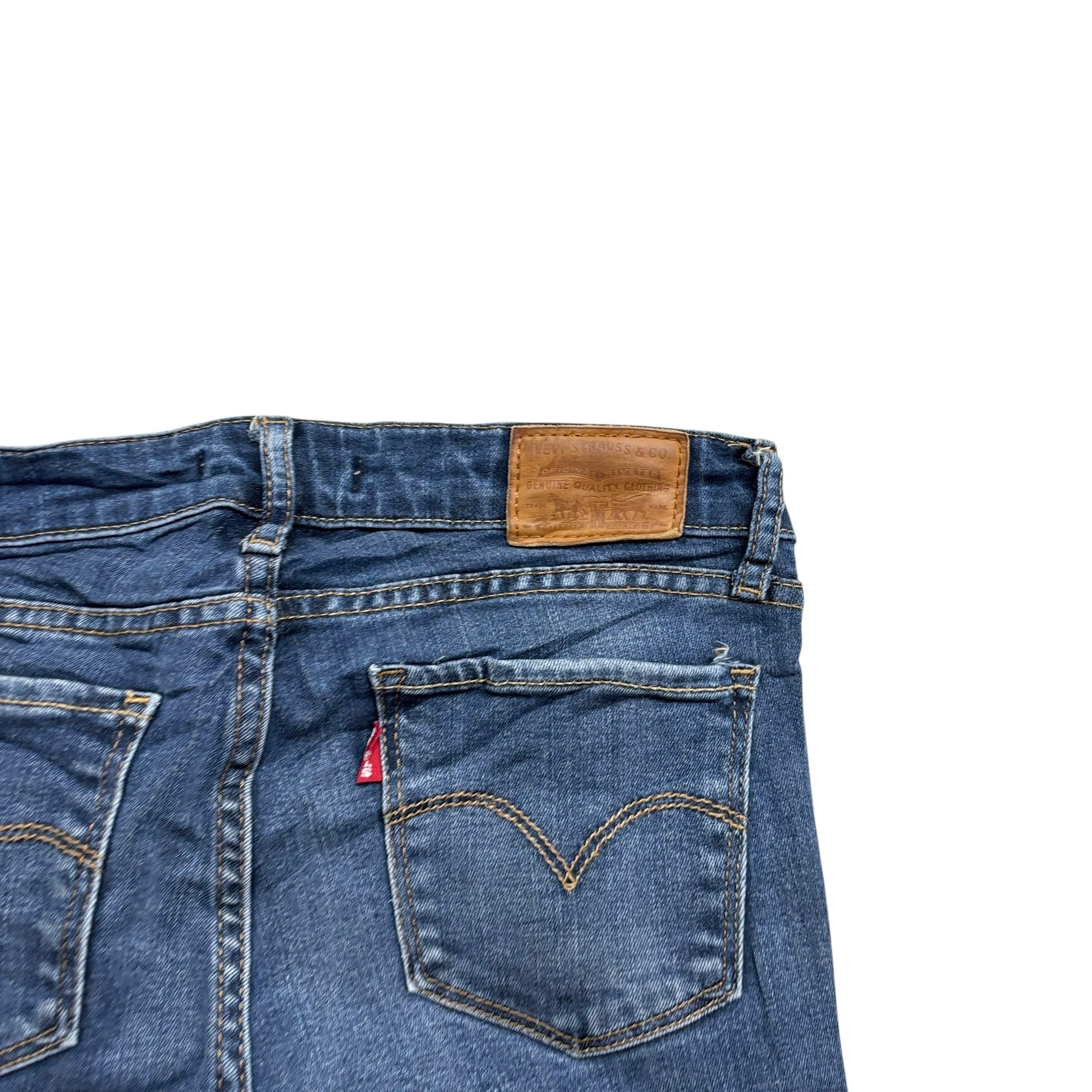 Levis 711 Jeans W25 L25 Womens Skinny Fit Mid Blue Stretch Premium Denim