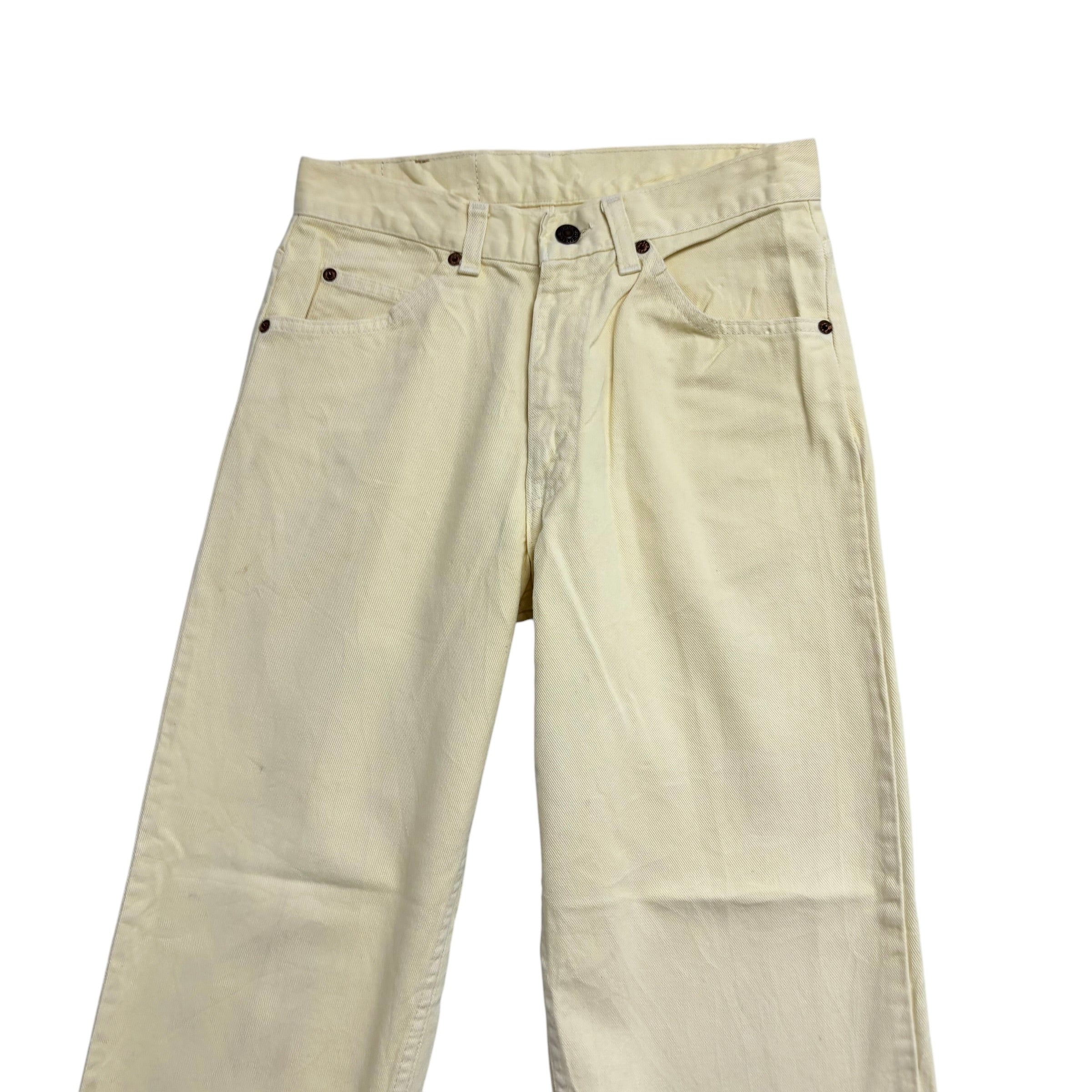 Levis 550 Jeans W29 L27 Womens Yellow Relaxed Tapered Mom Fit Vintage USA Made
