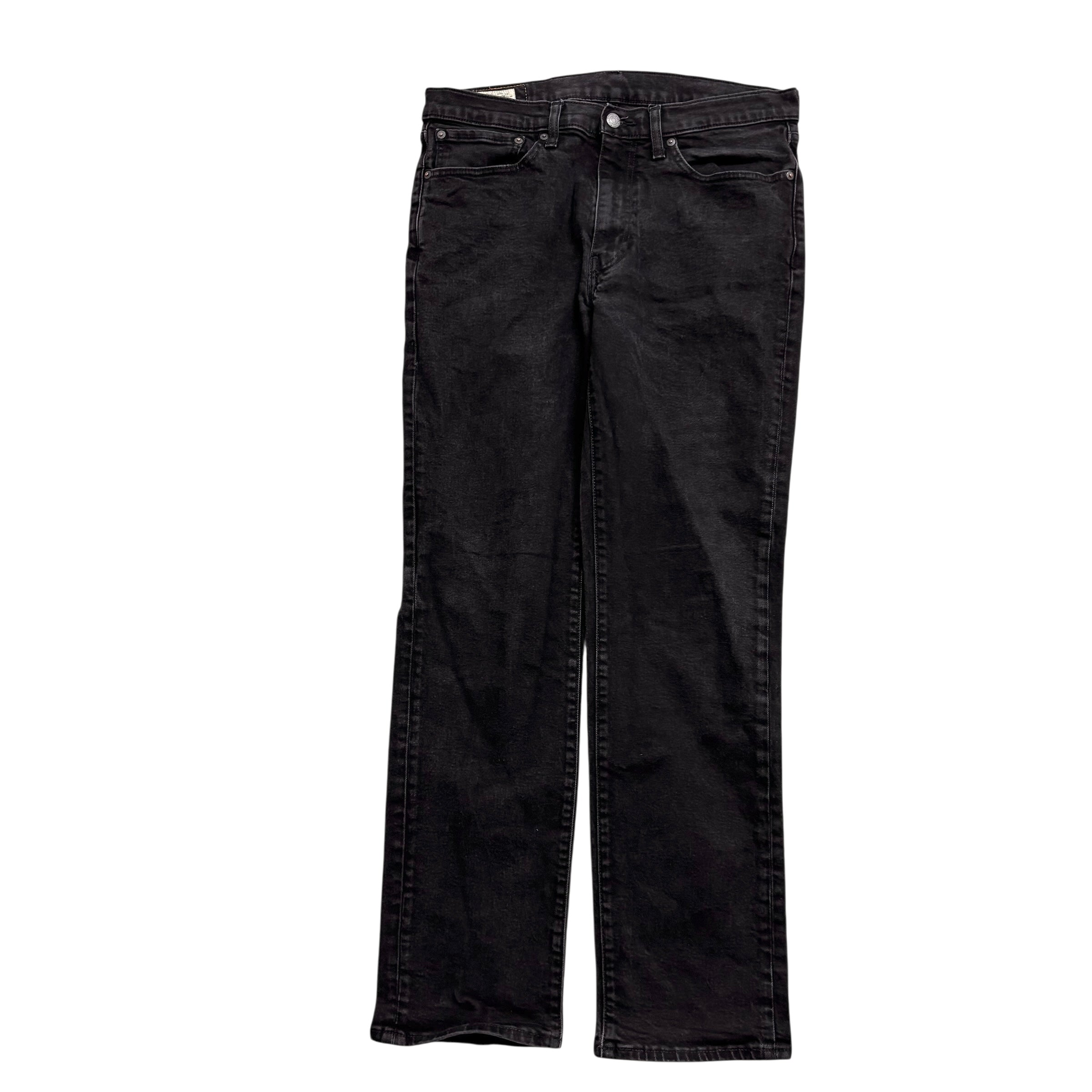 Levis 514 Jeans W34 L31 Mens Black Regular Straight Stretch Premium Denim (E)