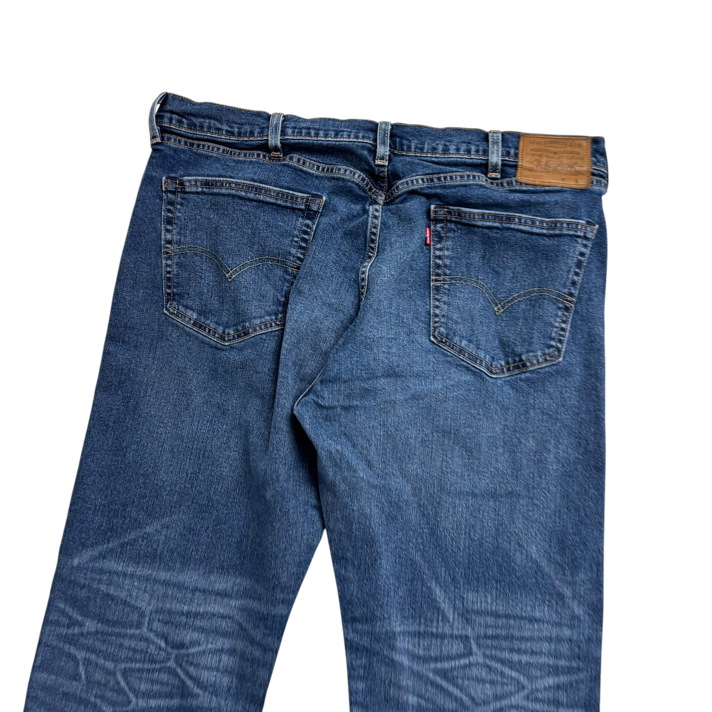 Levis 505 Jeans W38 L29 Mens Mid Blue Regular Straight Fit Premium Stretch Denim