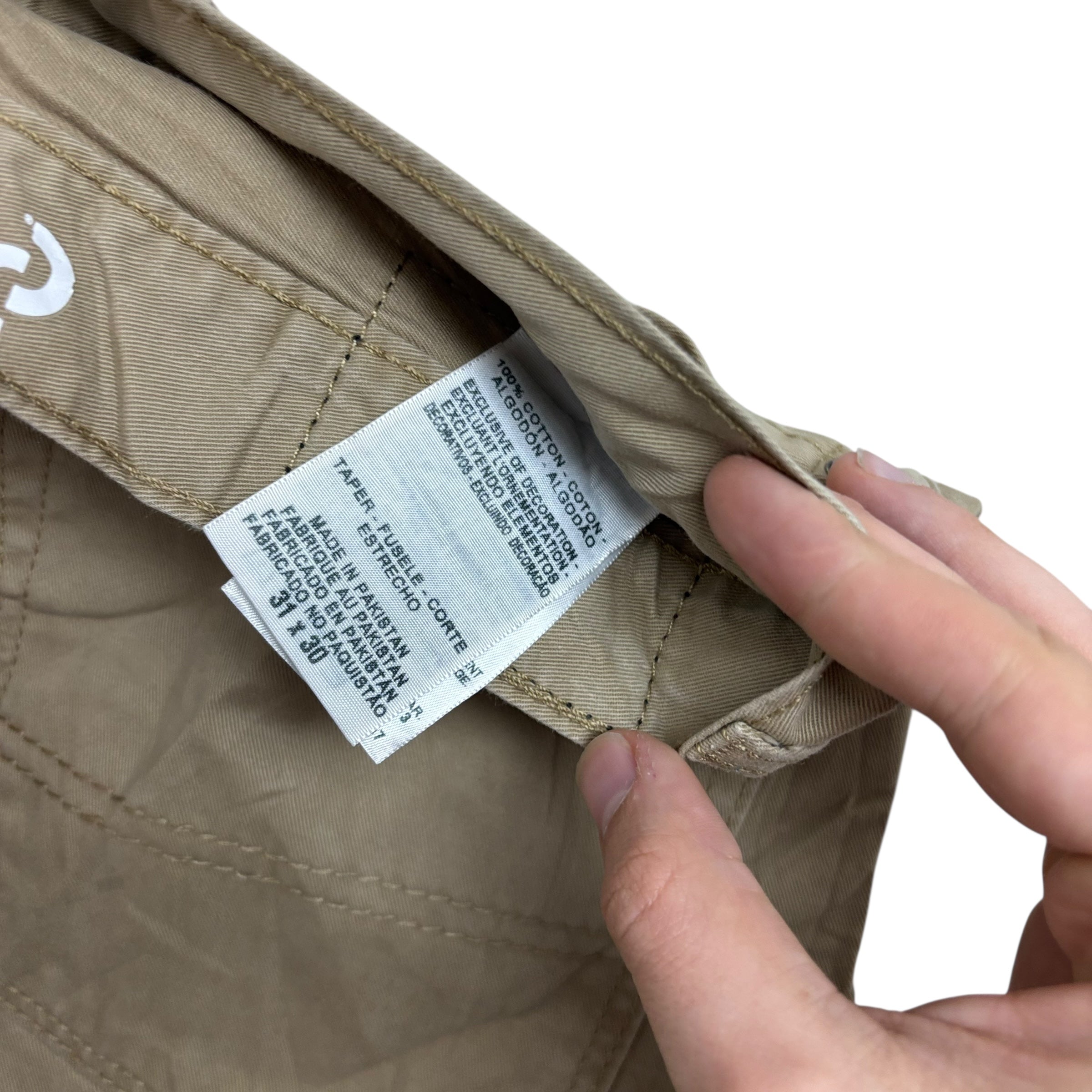 Levis Denizen Trousers W32 L30 Mens Beige Regular Tapered Fit Vintage (E)