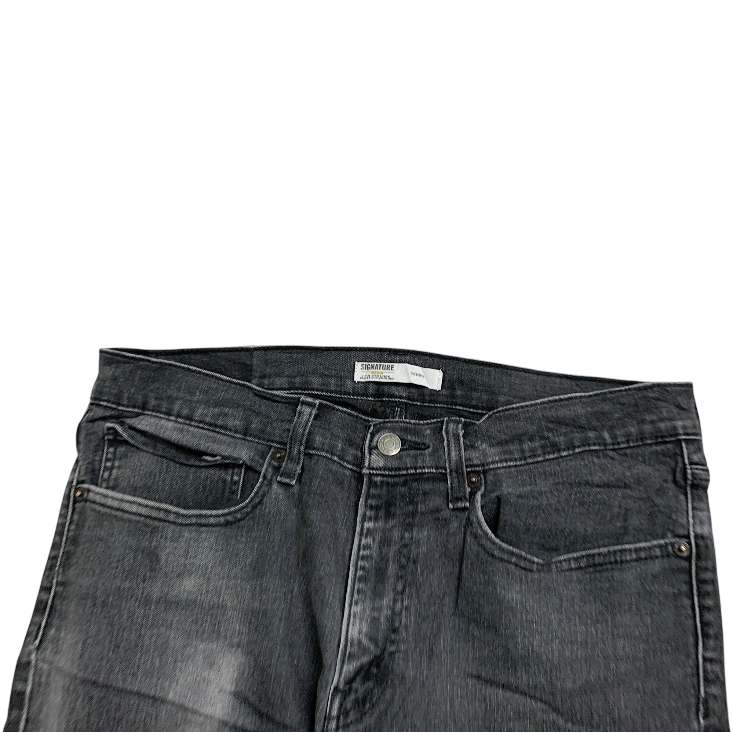 Levis Signature Jeans W34 L30 Mens Grey Skinny Fit Stretch Denim
