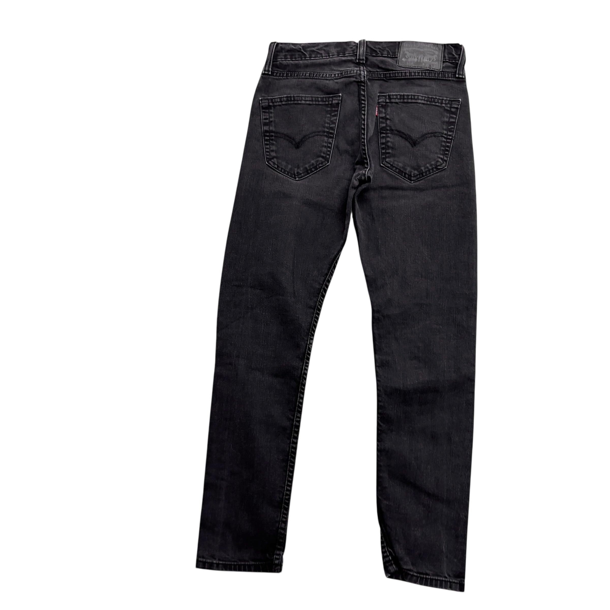 Levis 512 Jeans W28 L28 Mens Black Slim Tapered Fit Stretch Denim (E)
