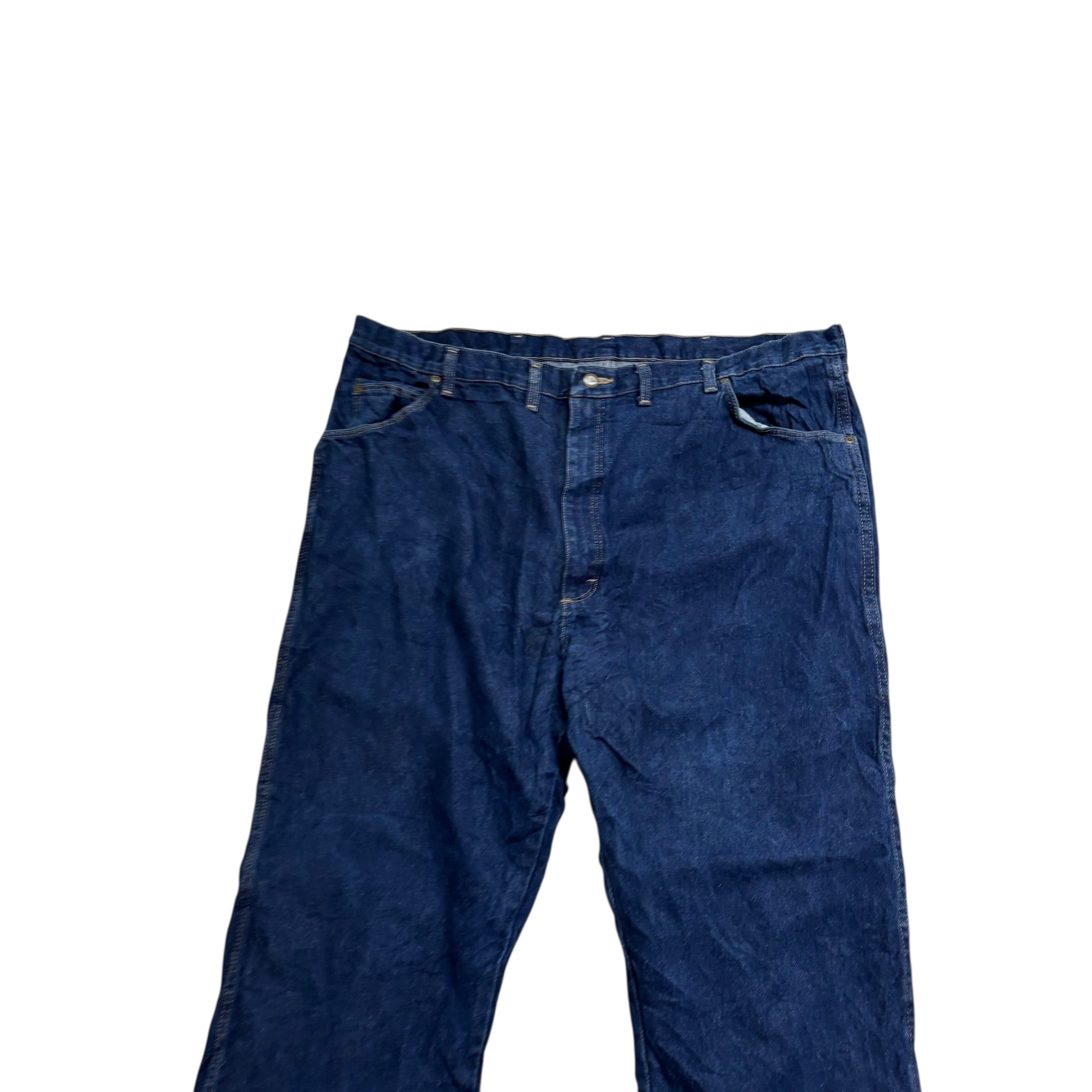 Wrangler Jeans W46 L32 Mens Dark Blue Regular Straight Fit Vintage Denim (E)