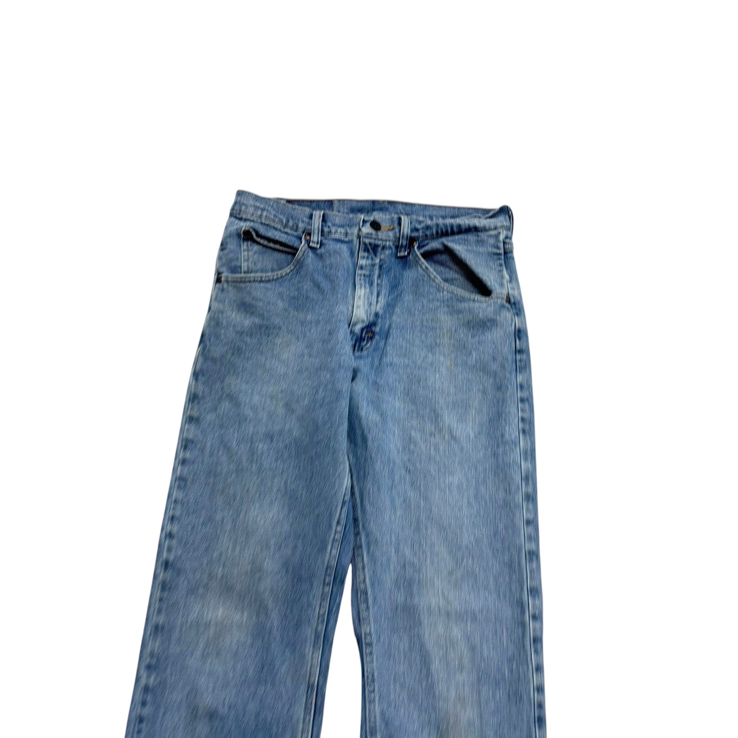 Wrangler Jeans W30 L32 Mens Light Blue Regular Straight Fit Stretch Denim (F)