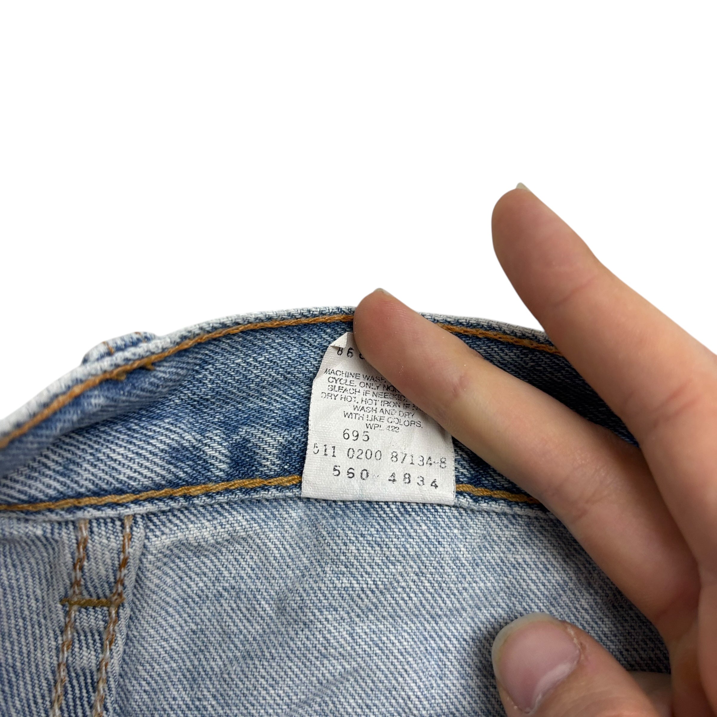 Levis 560 Jeans W33 L32 Mens Light Blue Relaxed Taper Made In USA Vintage (E)