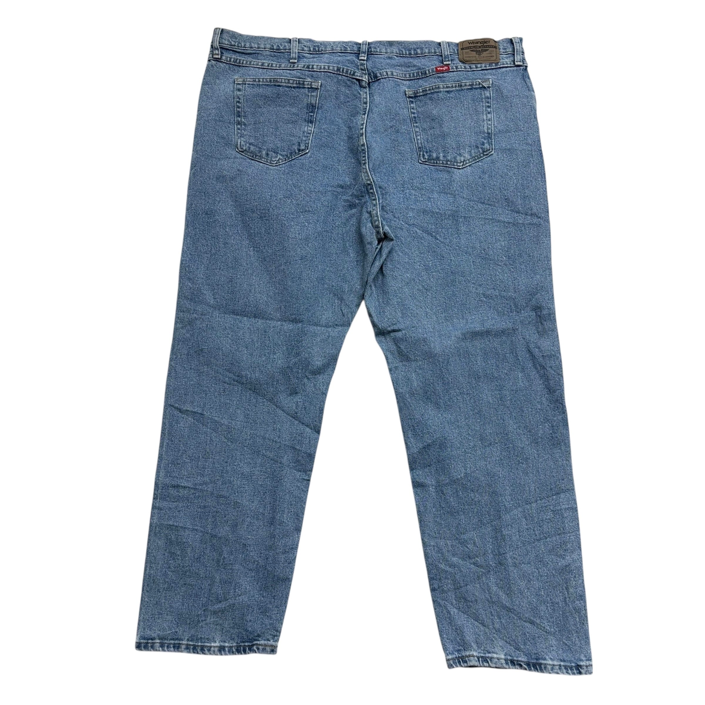 Wrangler Jeans W46 L30 Mens Light Blue Relaxed Straight Fit Denim (E)