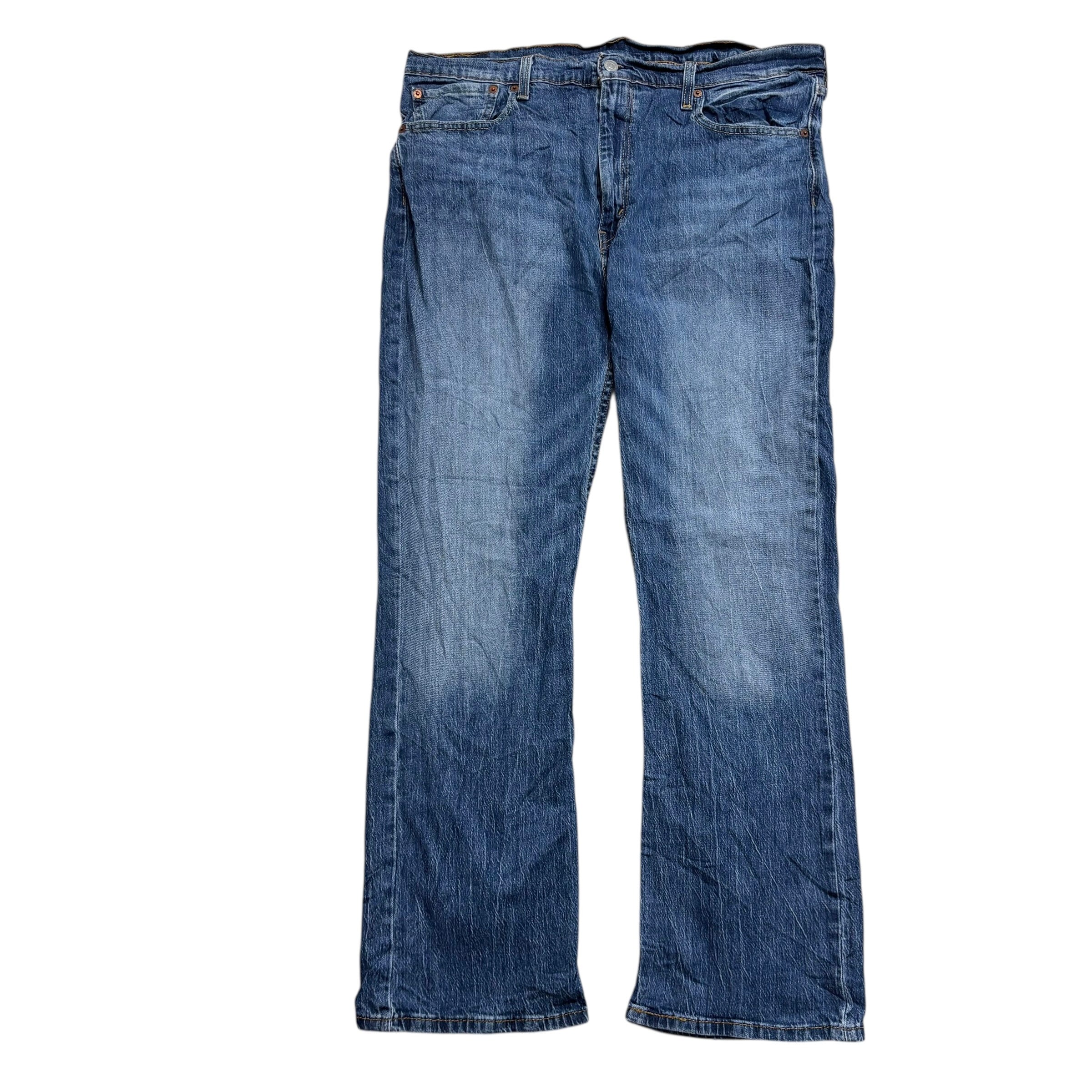 Levis 527 Jeans W38 L30 Mens Mid Blue Slim Bootcut Fit Stretch Denim (E)