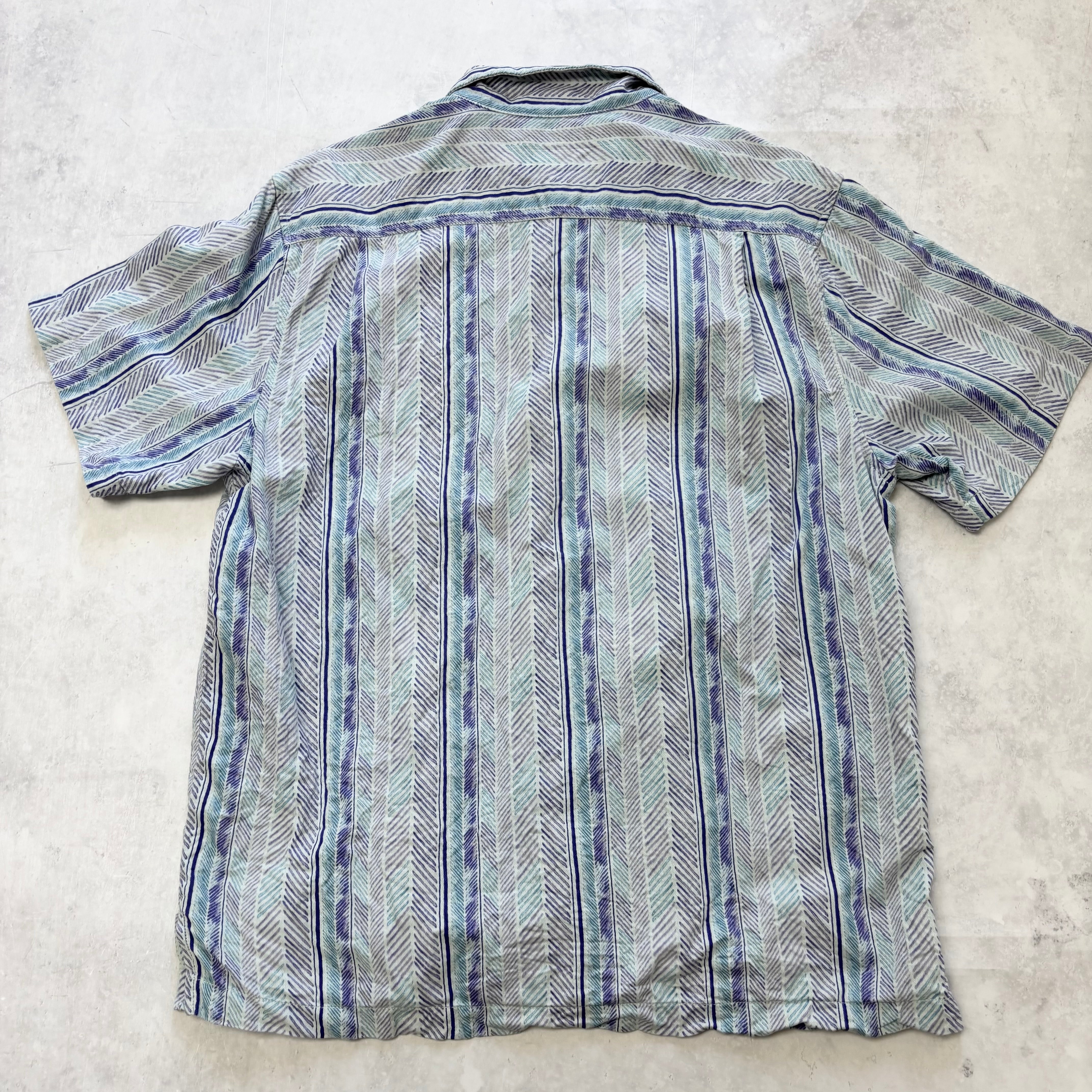 Vintage Hawaiian Shirt Mens Large Short Sleeve Silk Tommy Bahama (E)