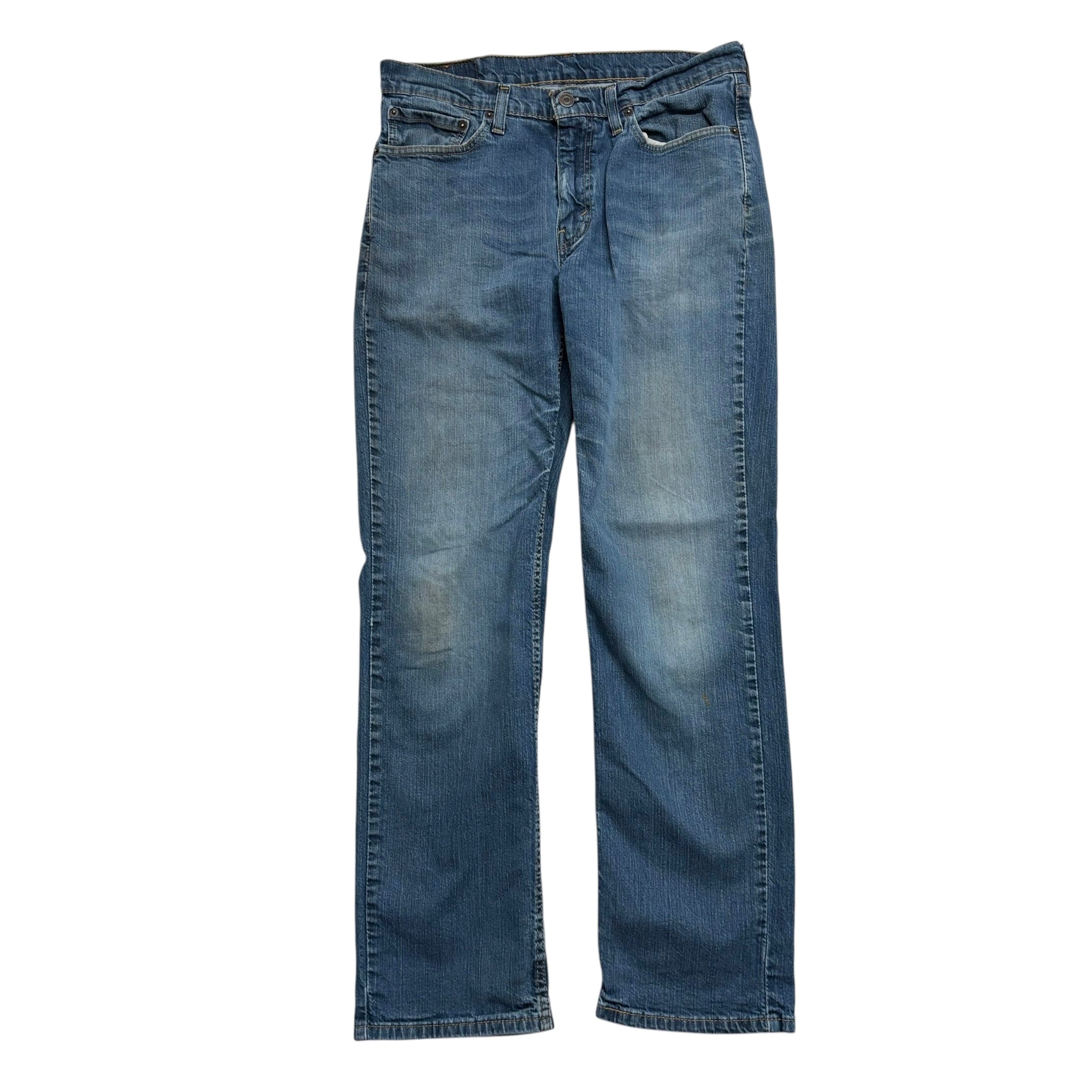 Levis 514 Jeans W33 L31 Mens Dark Blue Regular Straight Fit Stretch Denim (F)