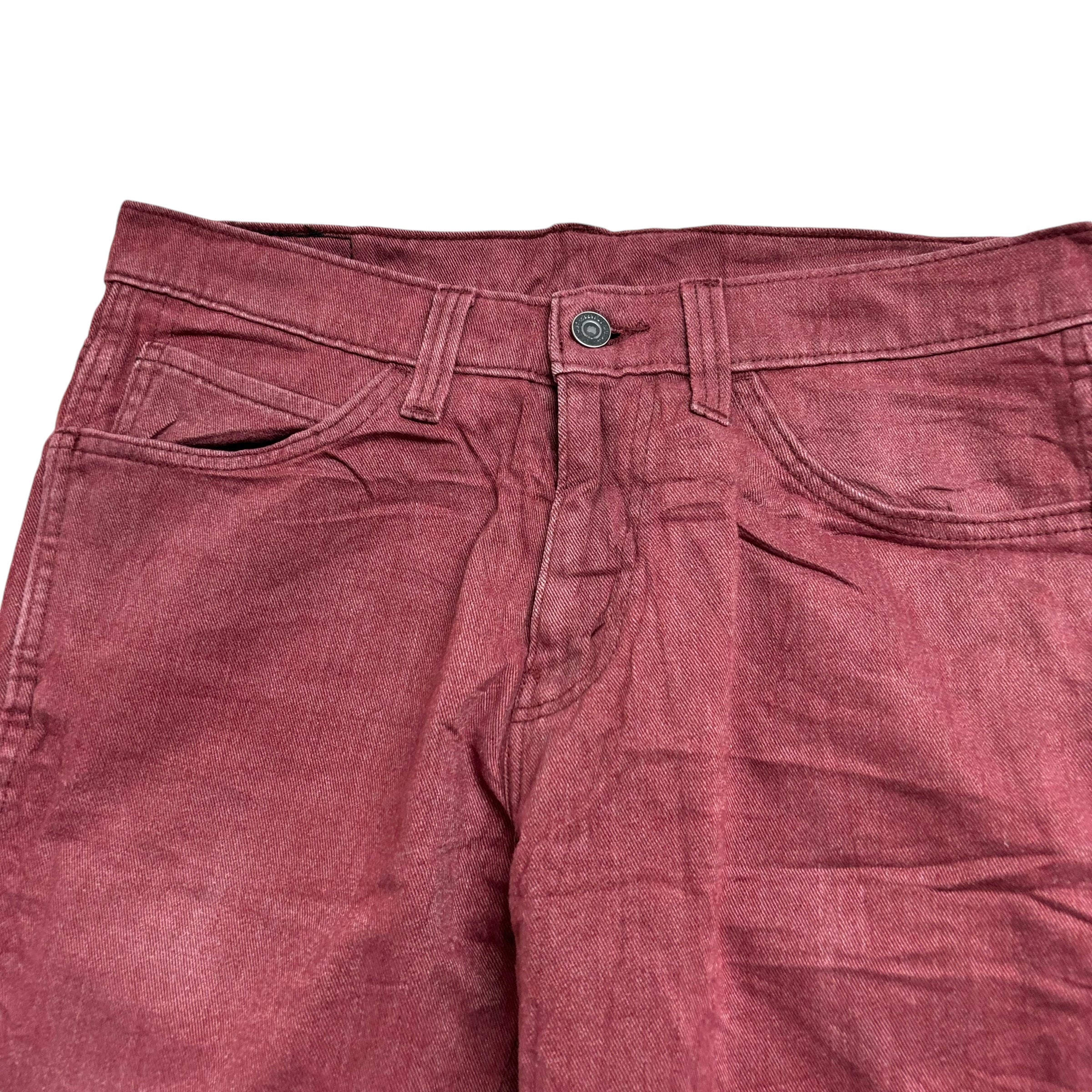 Levis 541 Trousers W31 L29 Mens Burgundy Red Athletic Tapered Fit Cotton Pants