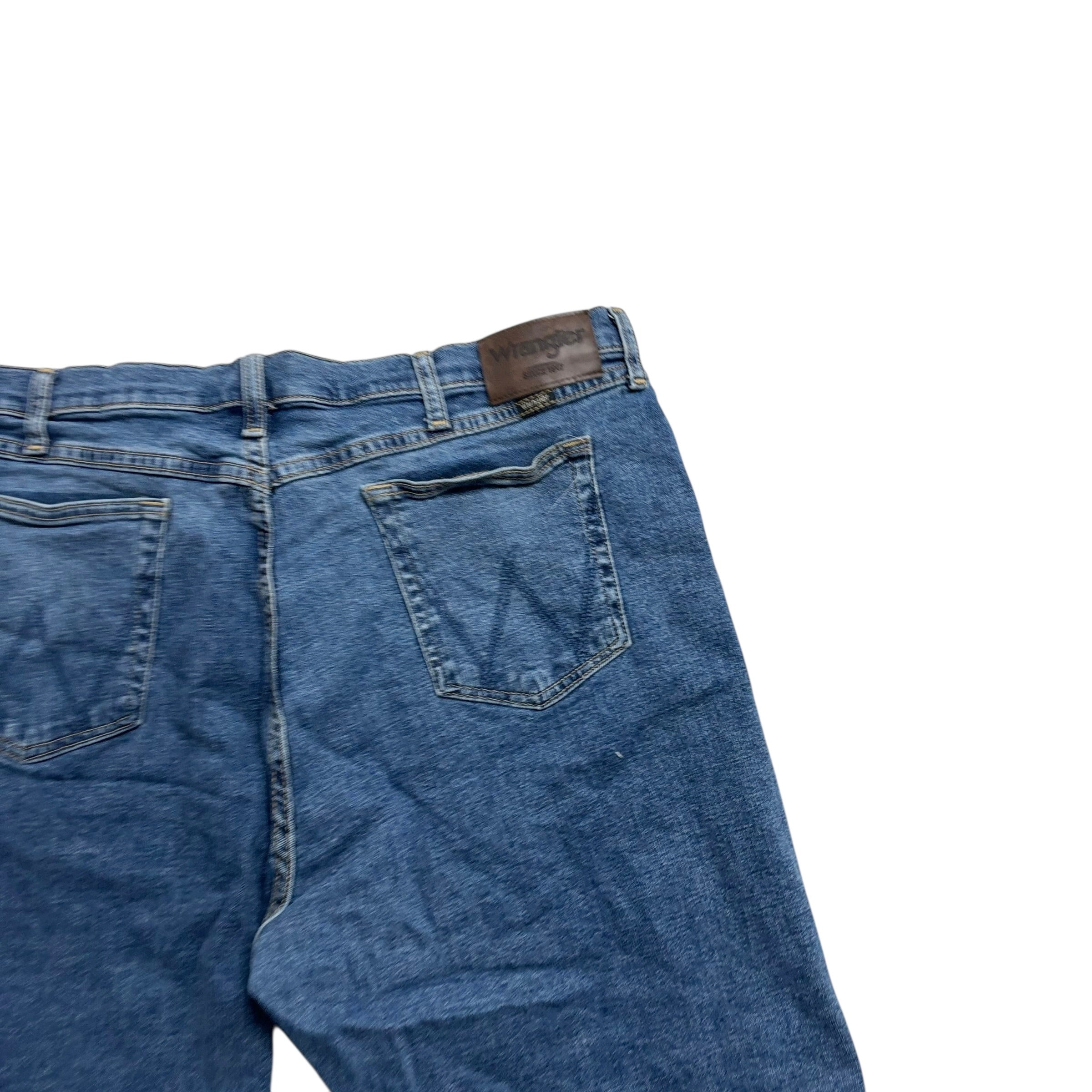 Wrangler Jorts W40 Mens Denim Shorts Mid Blue Regular Fit Stretch