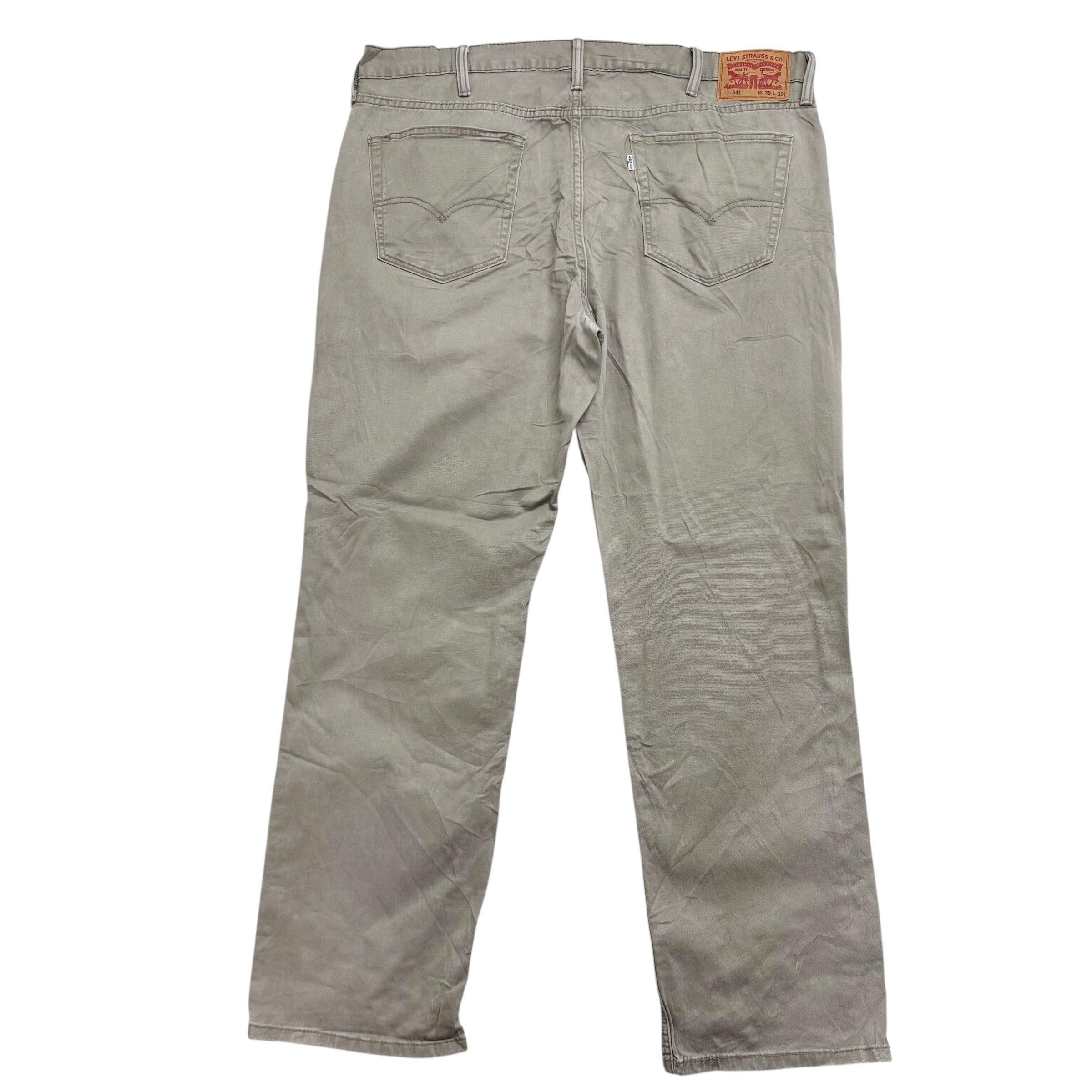 Levis 541 Jeans W40 L32 Mens Beige Athletic Tapered Fit Stretch Pants