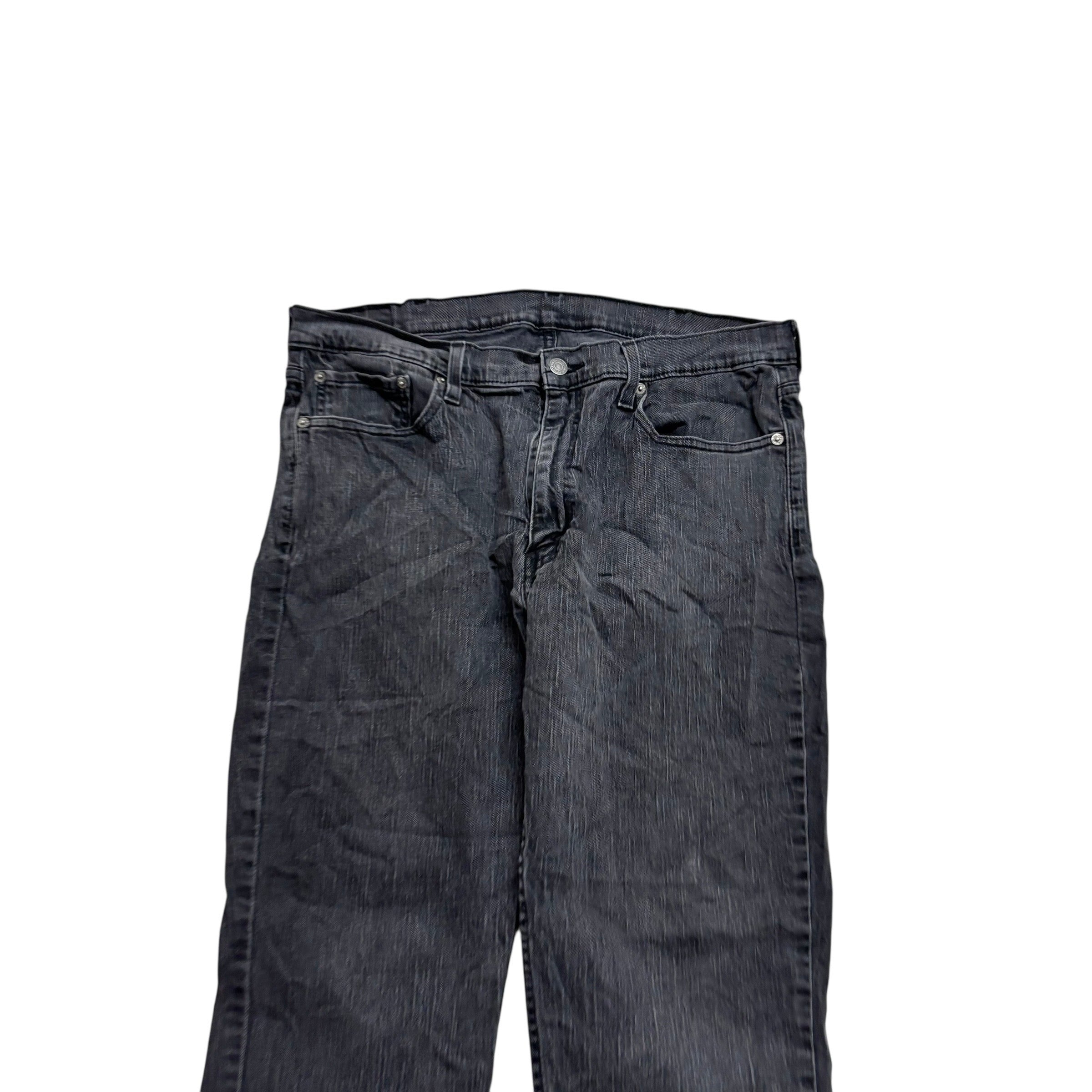 Levis 514 Jeans W36 L29 Mens Black Regular Straight Fit Stretch Denim (F)