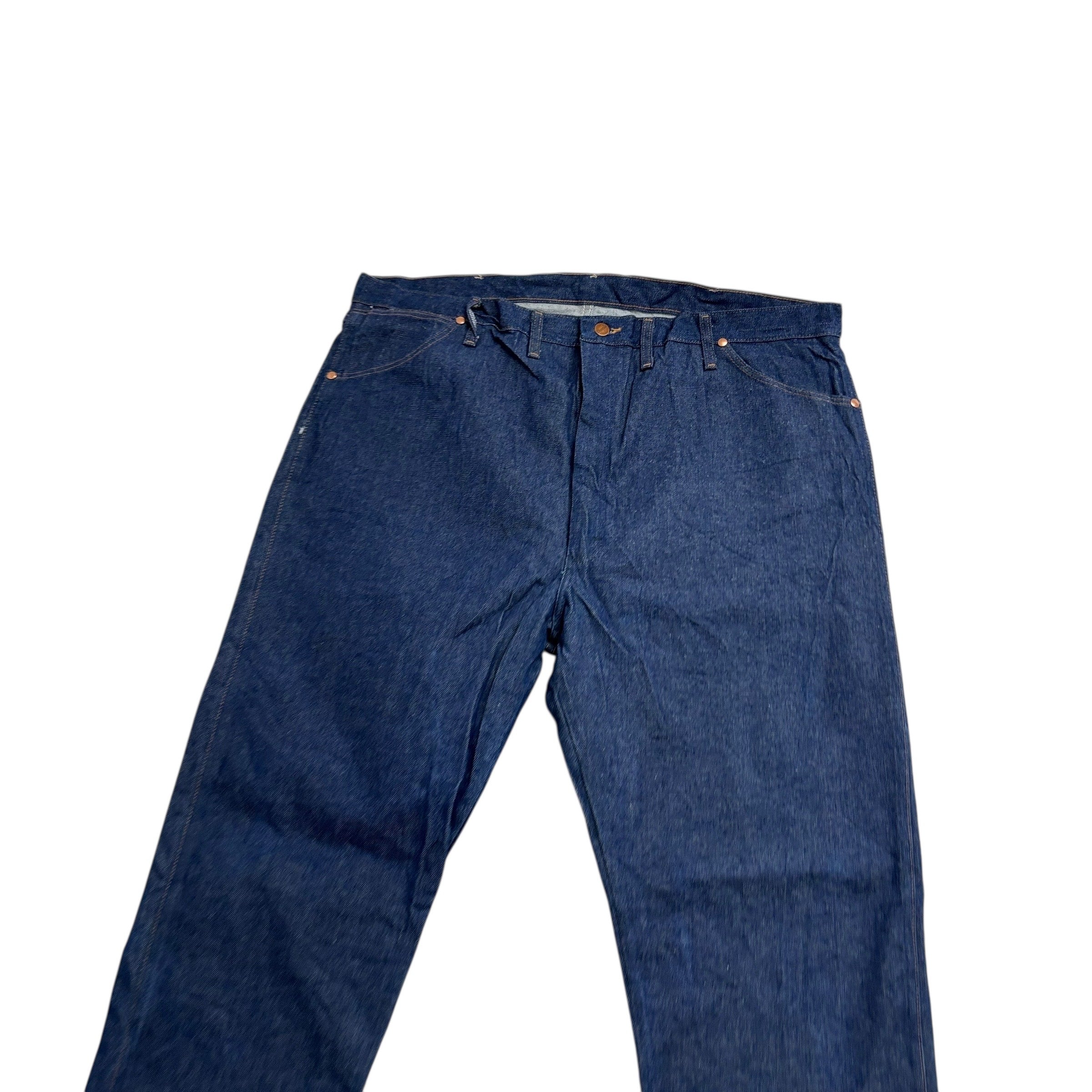 Wrangler Jeans Cowboy Cut W44 L35 Mens Dark Blue 13MWZ Original Fit Denim (E)