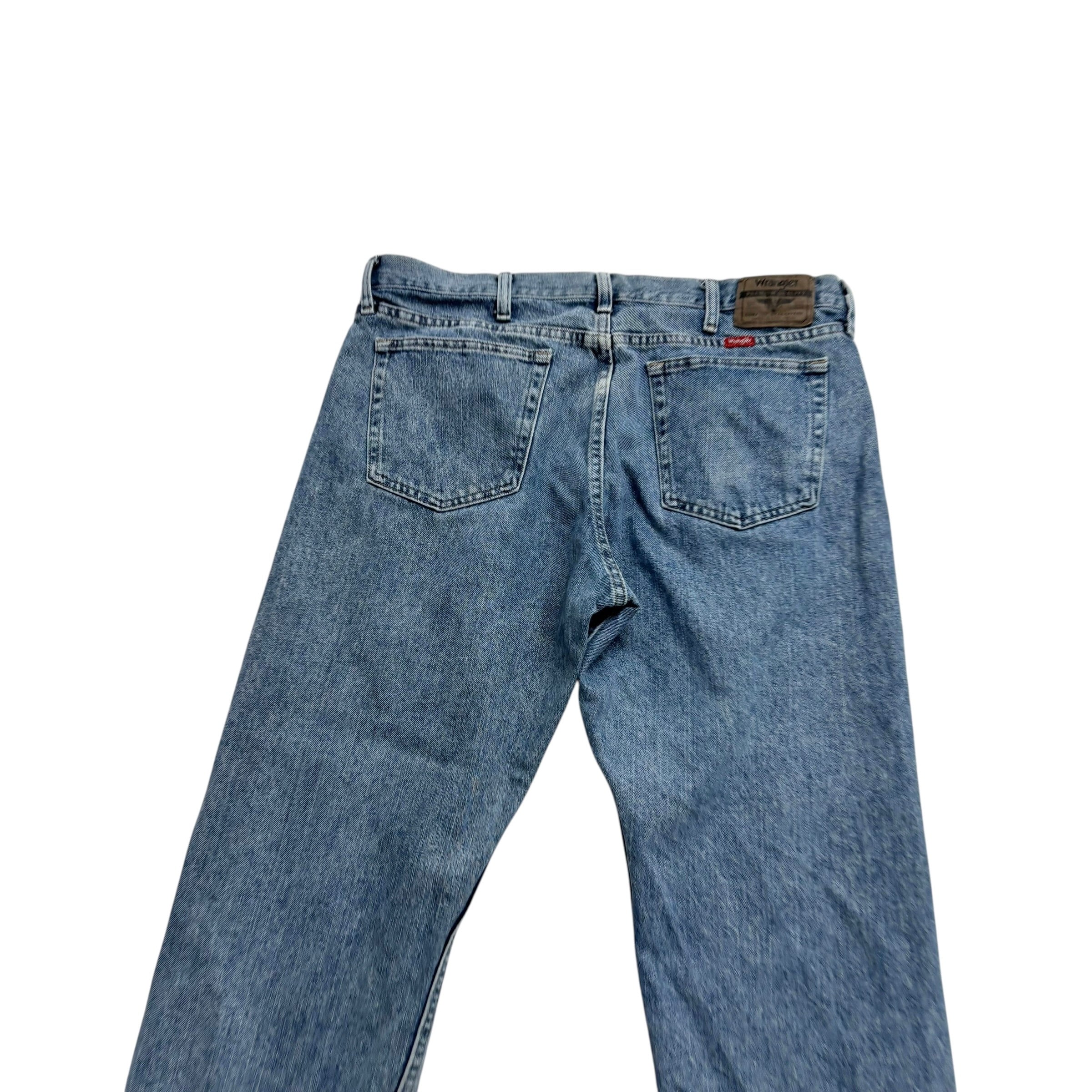 Wrangler Jeans W36 L29 Mens Light Blue Relaxed Straight Fit Denim