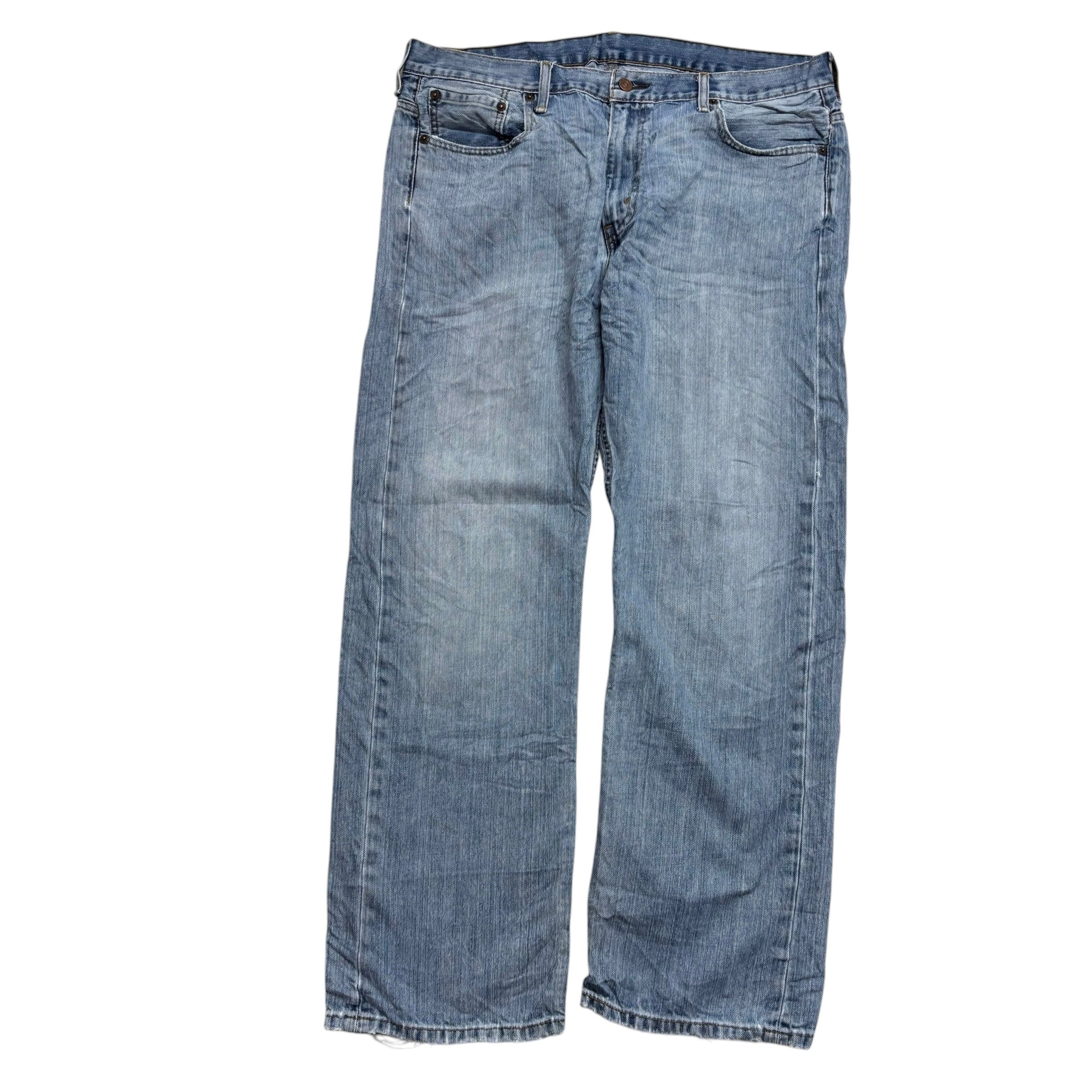 Levis 569 Jeans W36 L32 Mens Light Blue Baggy Relaxed Straight Fit Denim (F)