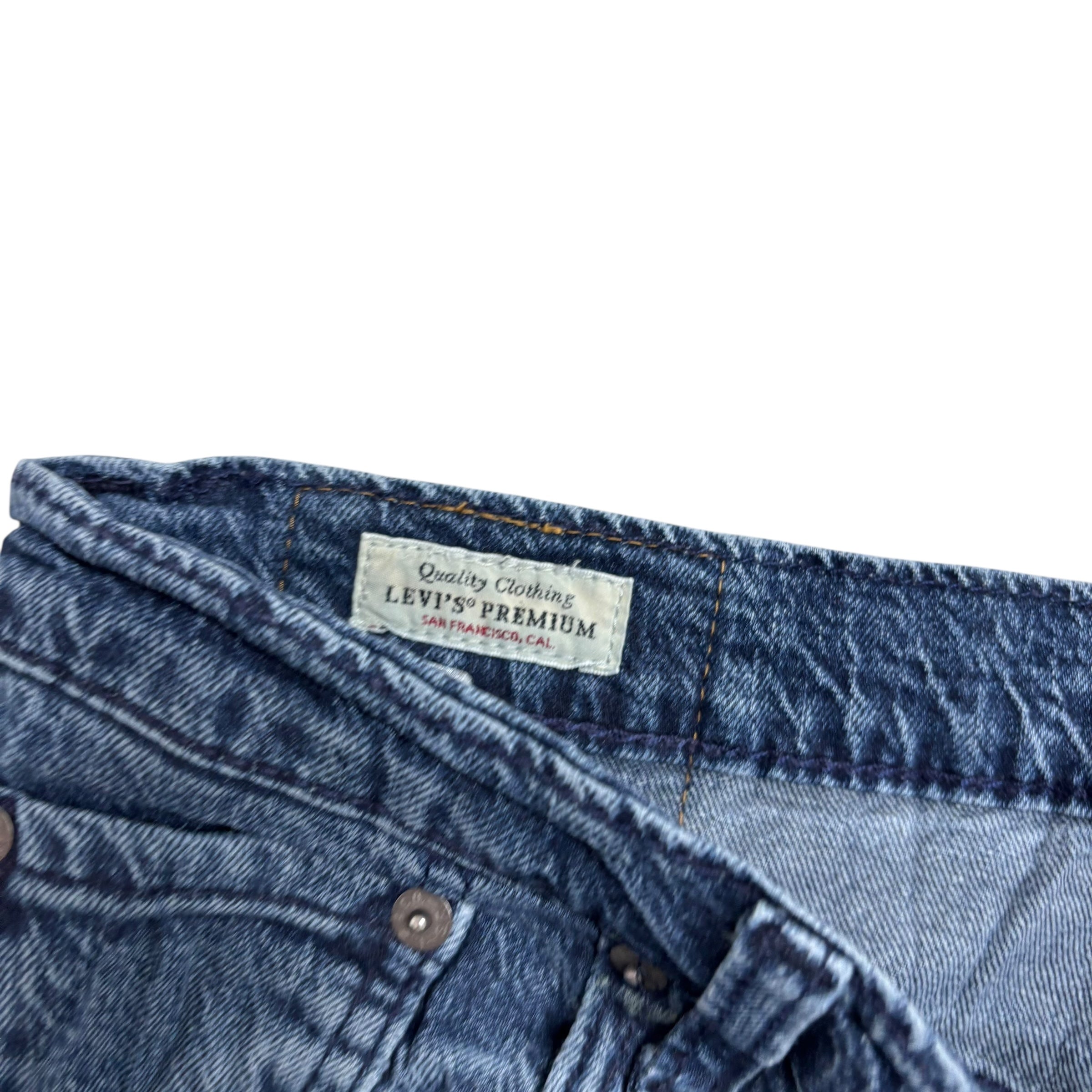 Levis 512 Jeans W32 L33 Mens Navy Blue Slim Tapered Fit Stretch Denim