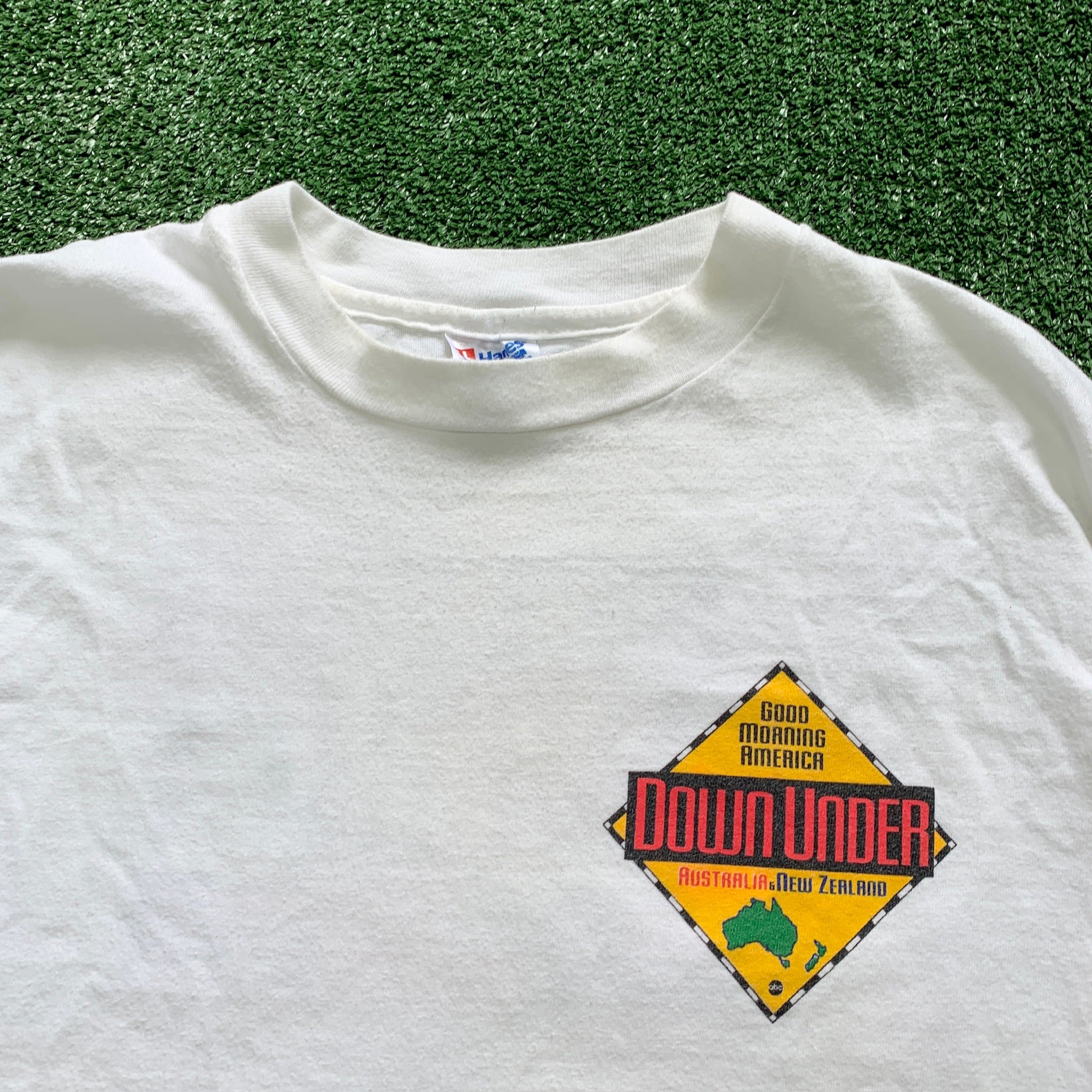 Vintage T Shirt Mens XL White Single Stitch Graphic Print 90s USA TV