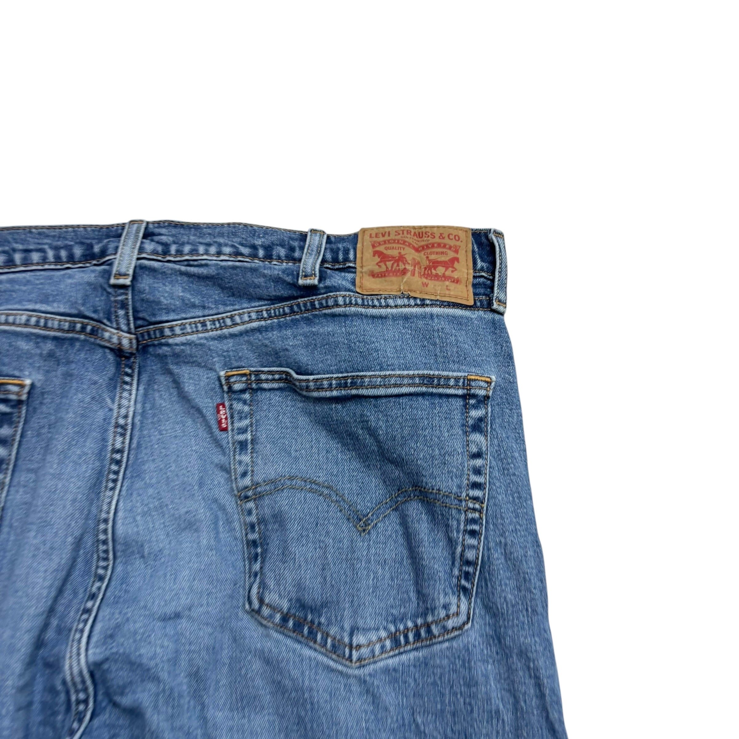 Levis 505 Jeans W40 L34 Mens Mid Blue Regular Straight Fit Stretch Denim