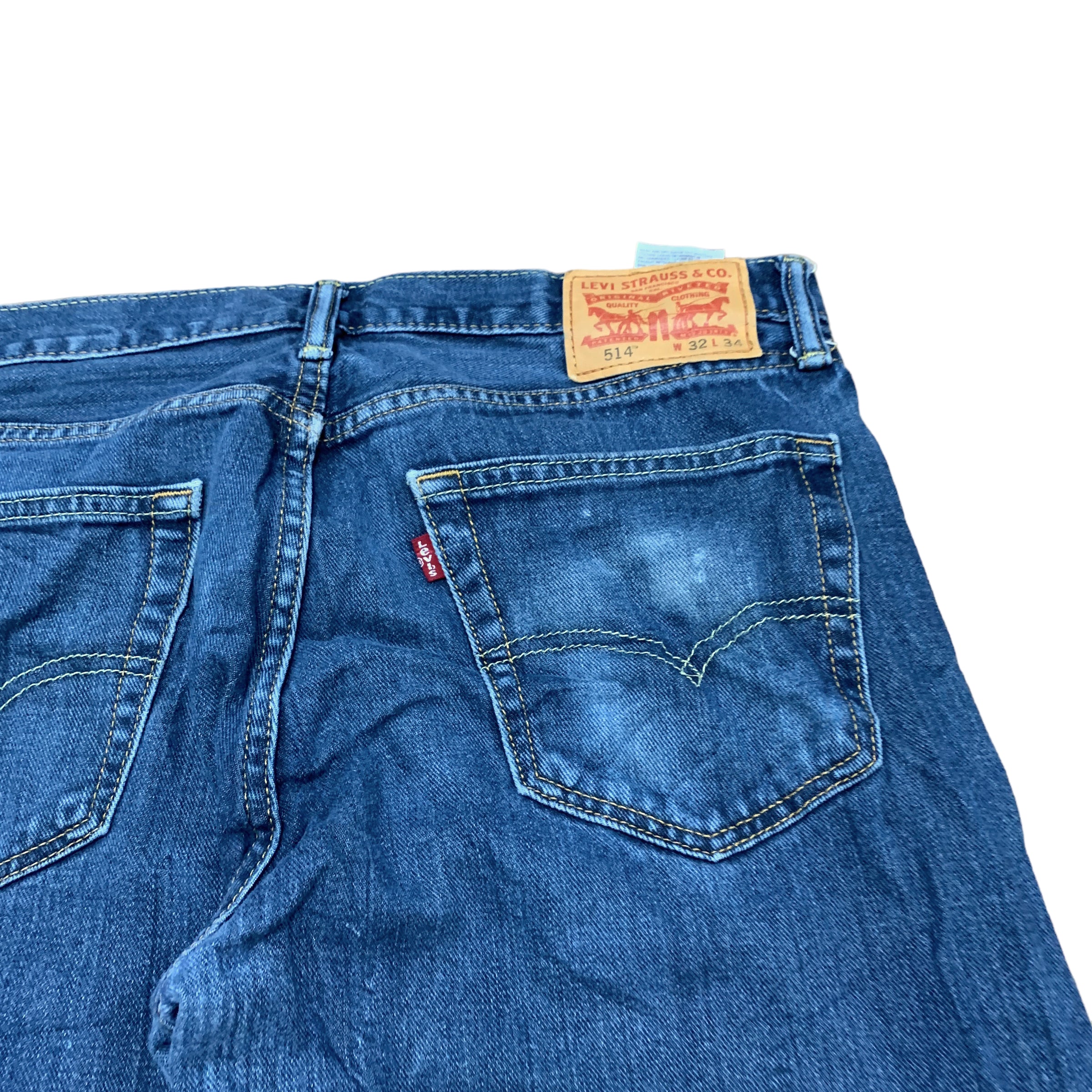 Levis 514 Jeans W32 L34 Mens Blue Straight Fit Denim