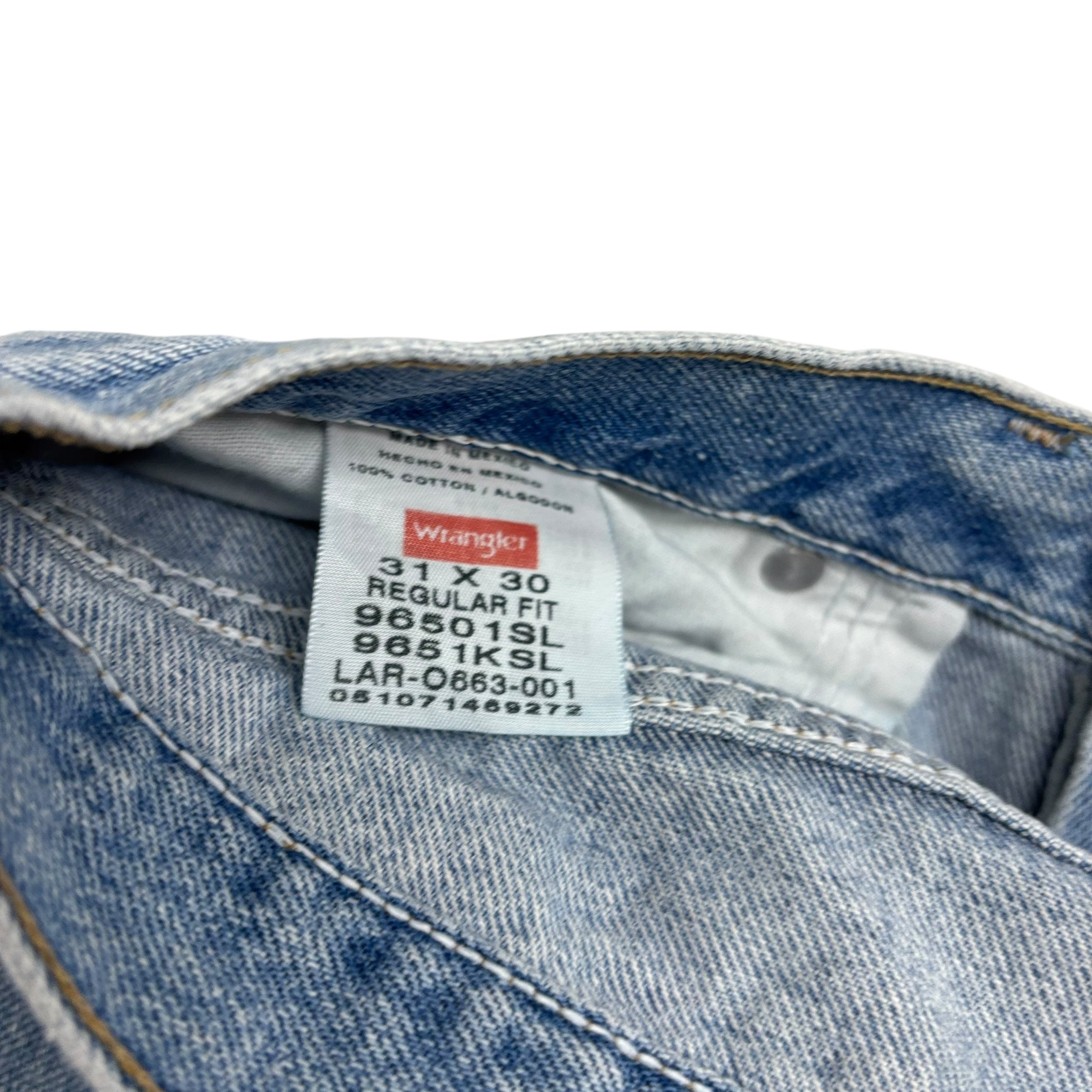 Wrangler Jeans W31 L30 Mens Light Blue Regular Straight Fit Denim