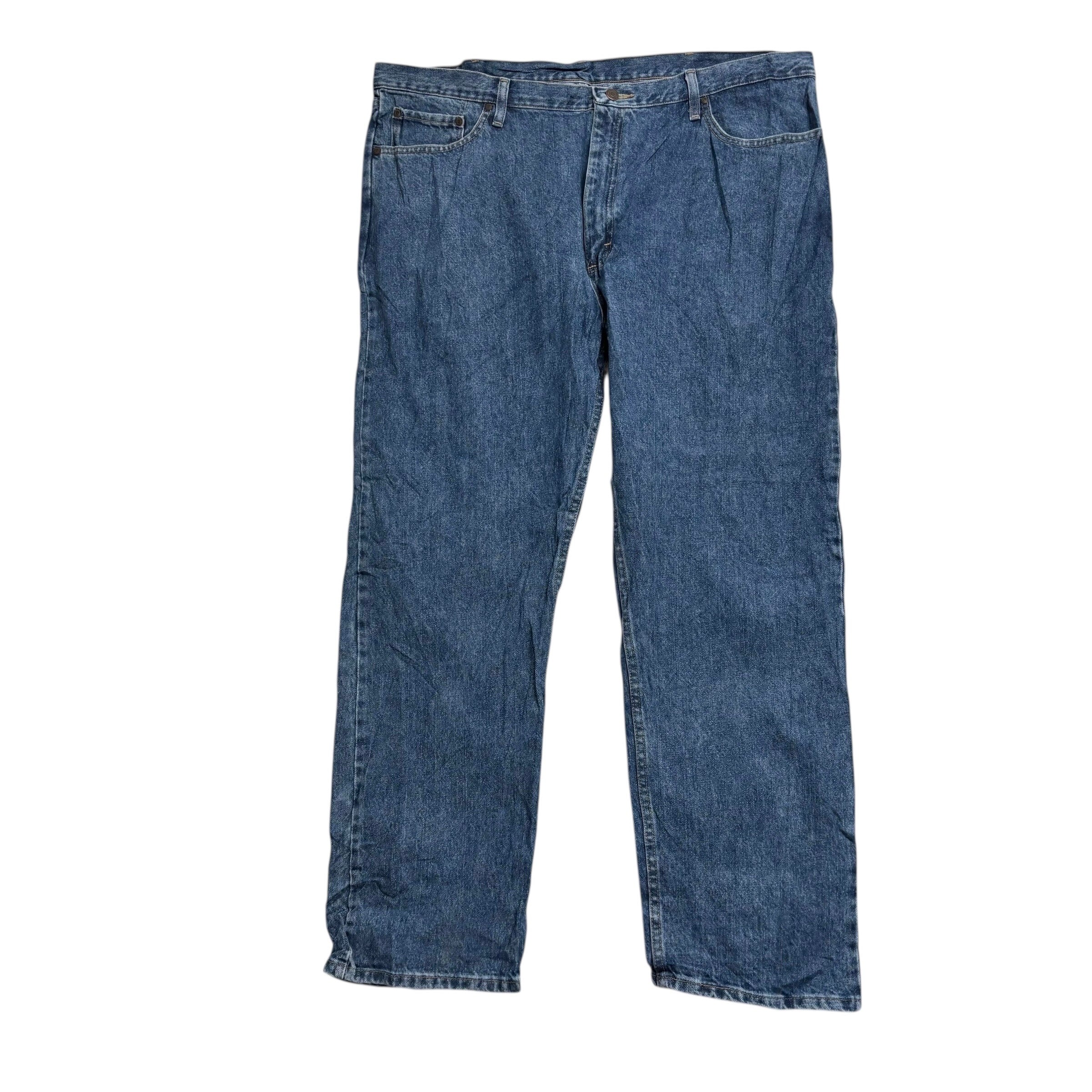 Wrangler Jeans W42 L30 Mens Mid Blue Regular Straight Fit Denim (E)