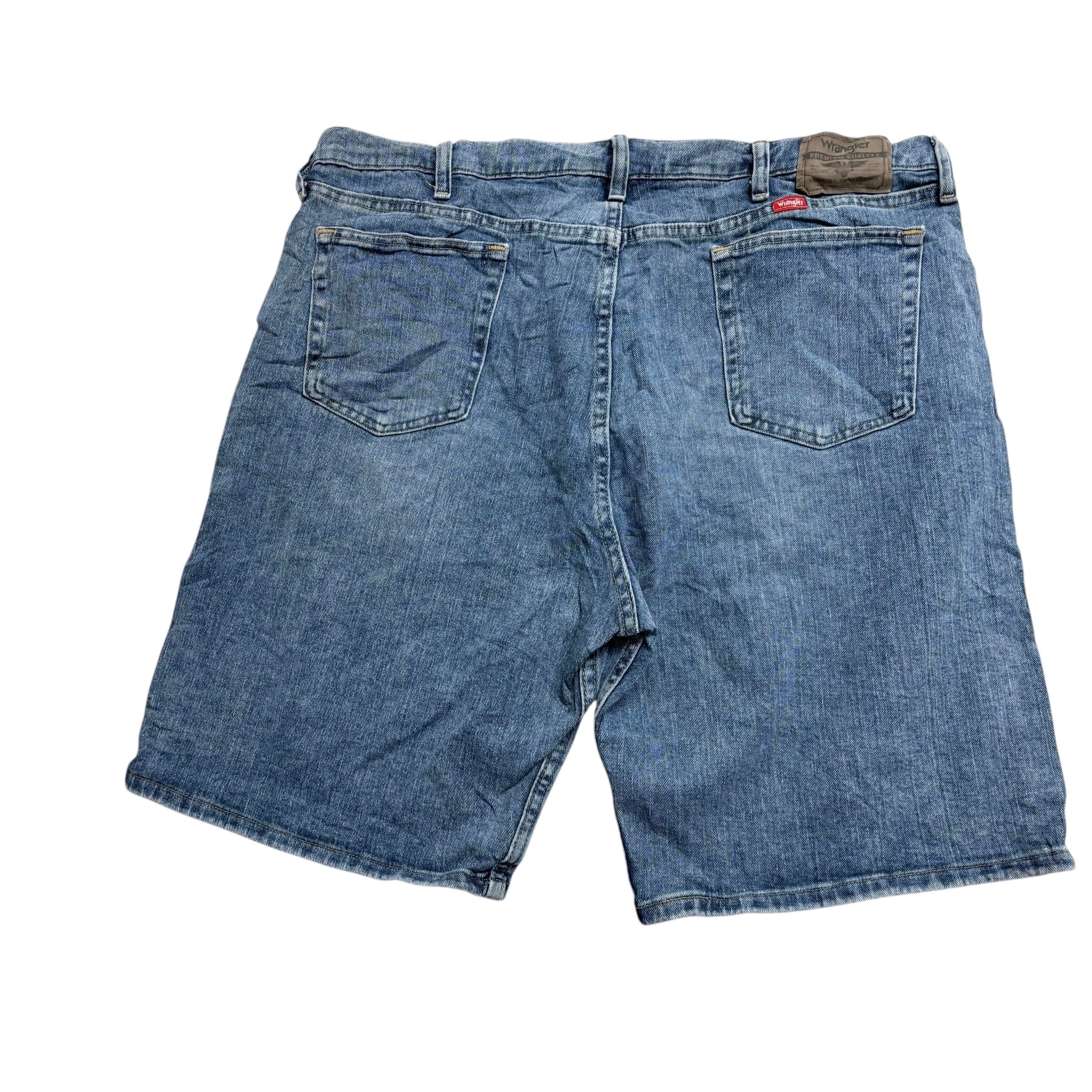 Wrangler Baggy Jorts W40 Mens Denim Shorts Mid Blue Relaxed Fit Stretch (E)
